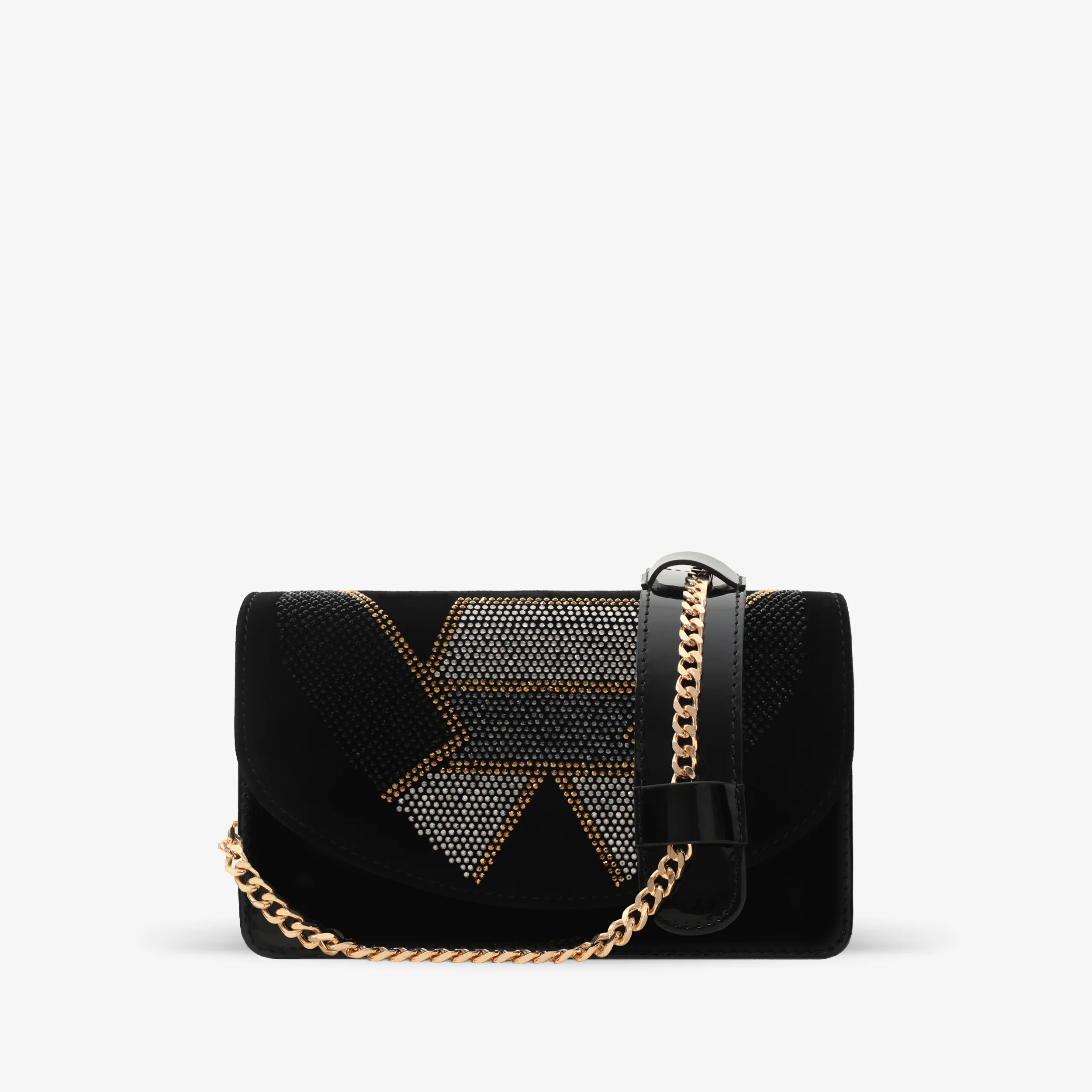 The Magnolia Black Glitter Leather Handbag - Image 2