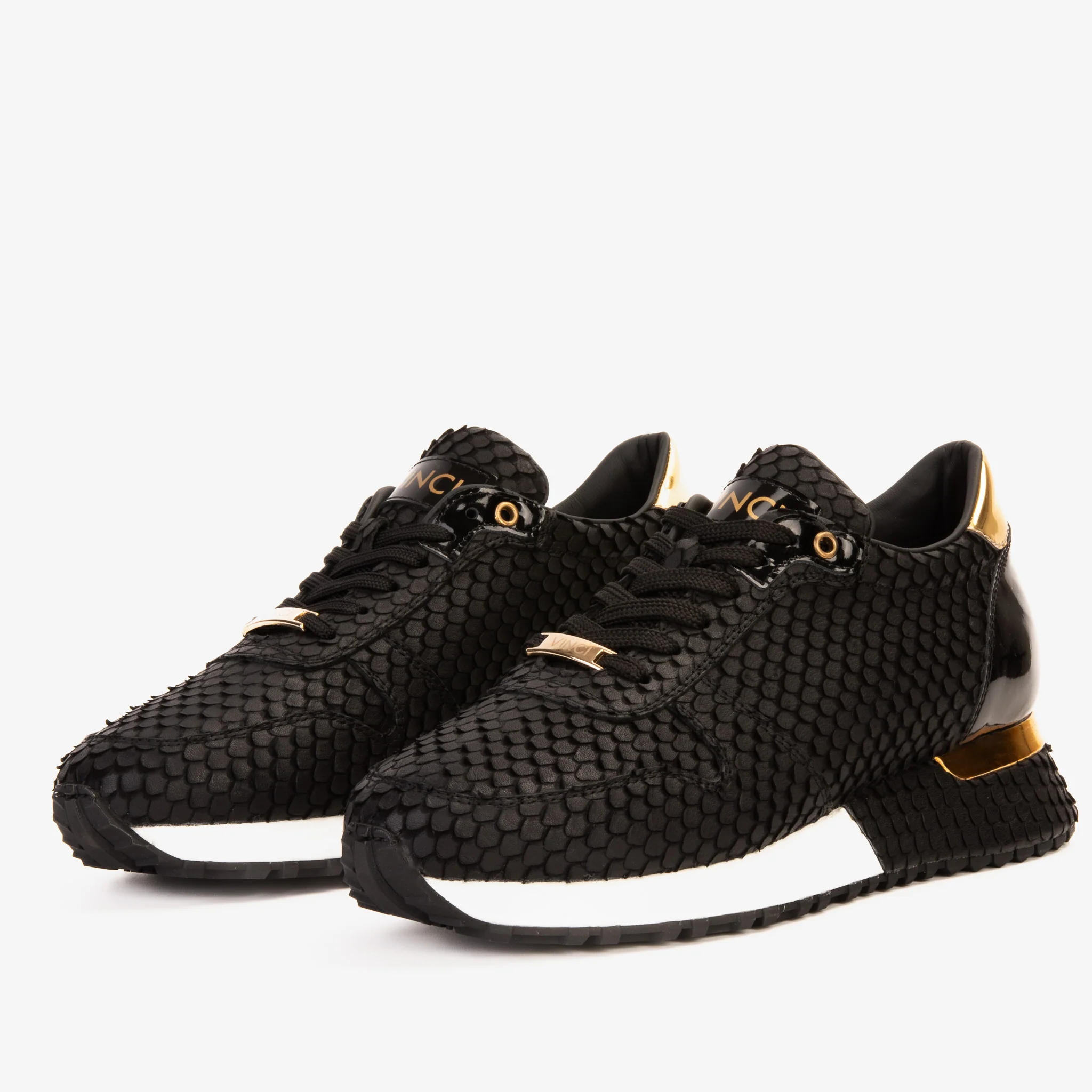 The Majesty Black & Gold Leather Men Sneaker - Image 2