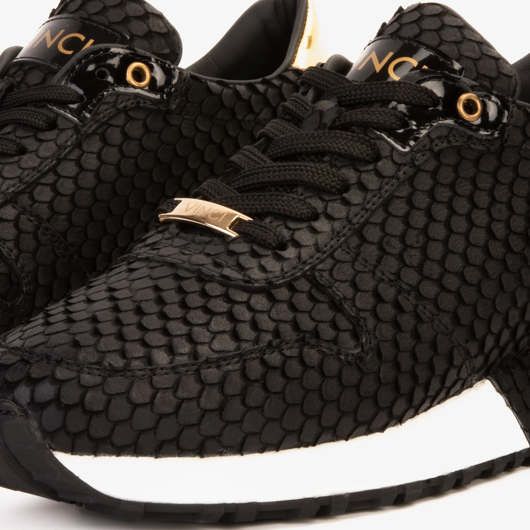 The Majesty Black & Gold Leather Men Sneaker - Image 3