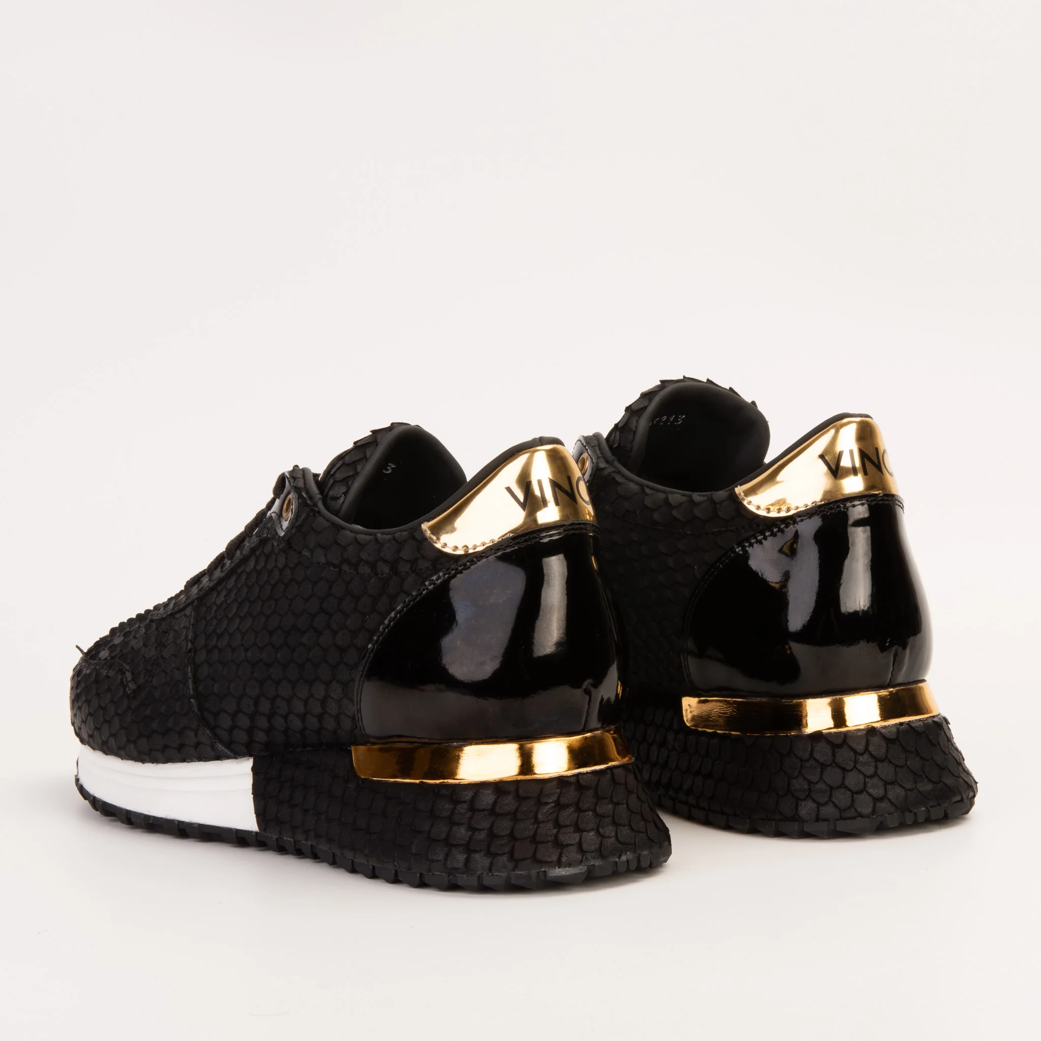 The Majesty Black & Gold Leather Men Sneaker - Image 5
