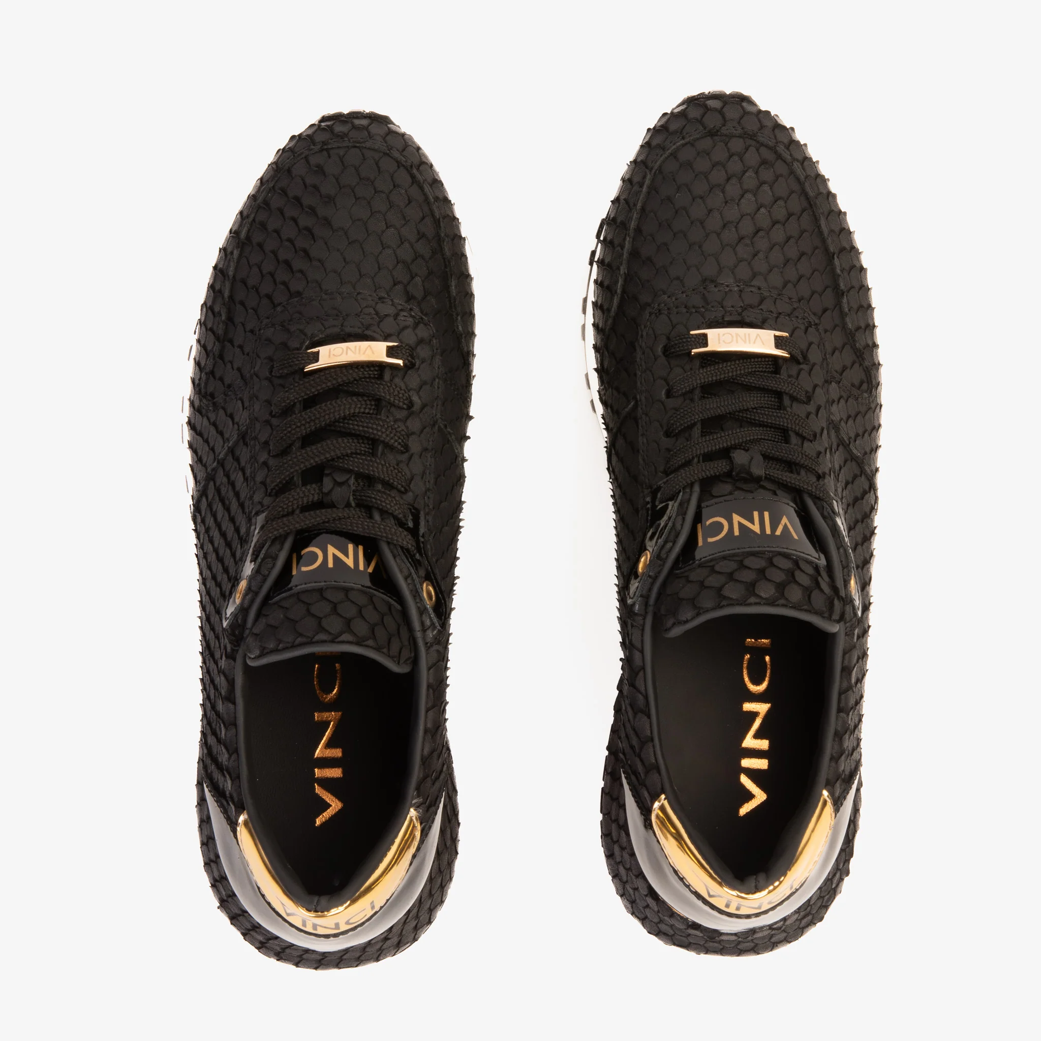 The Majesty Black & Gold Leather Men Sneaker - Image 8