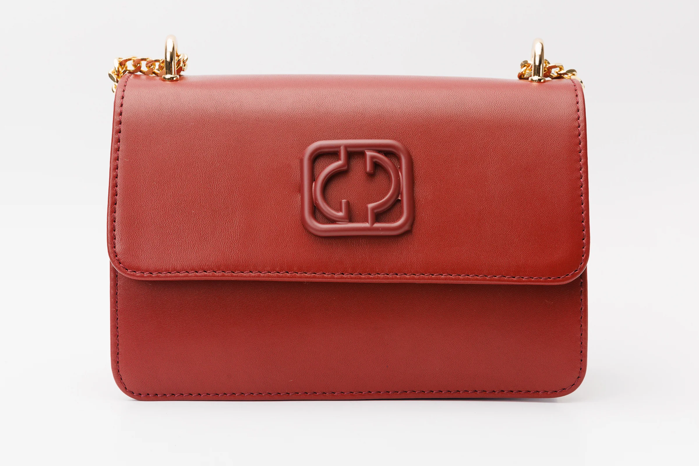 The Maneadero Dark Red Leather Handbag - Image 3