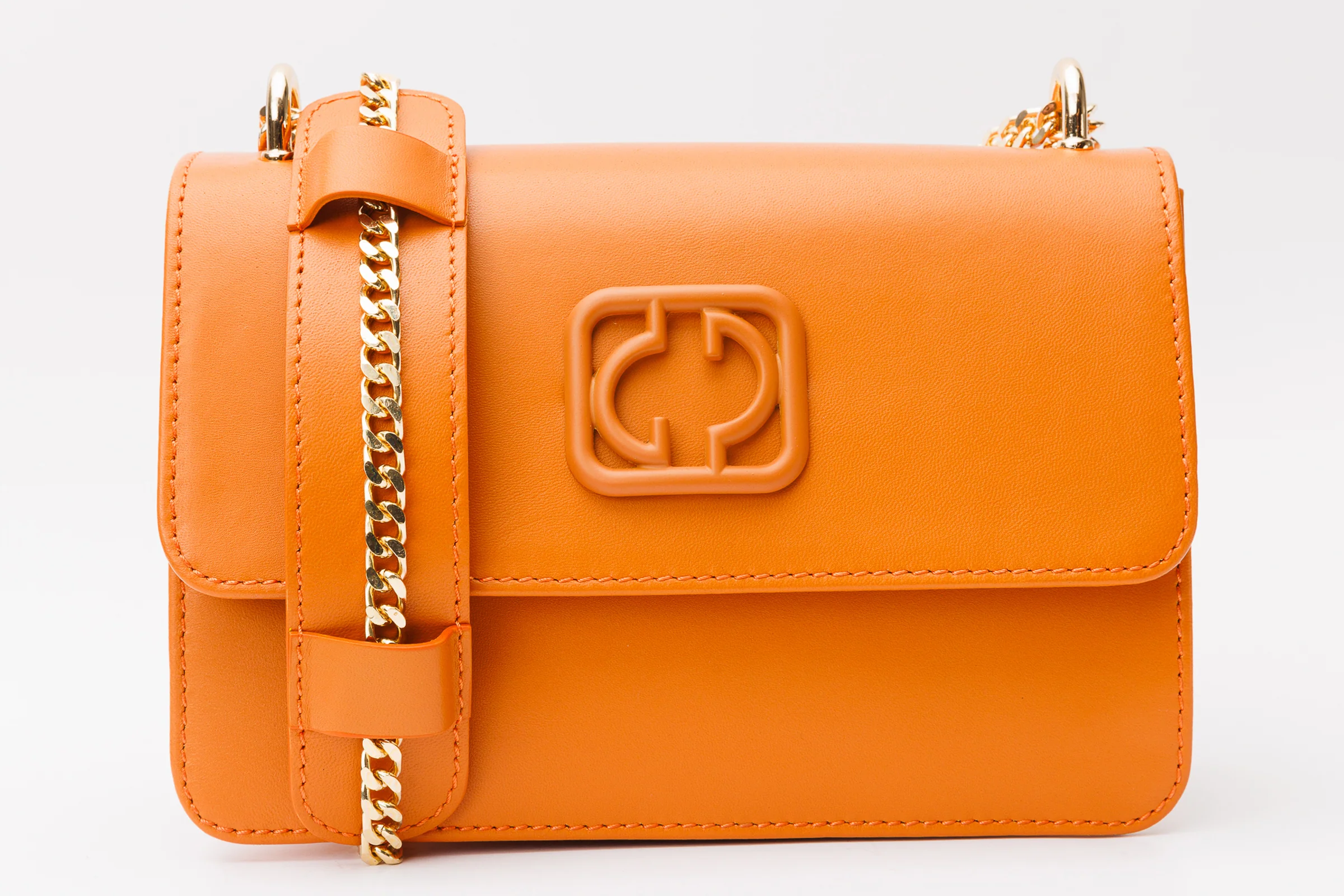 The Maneadero Orange Leather Handbag - Image 2