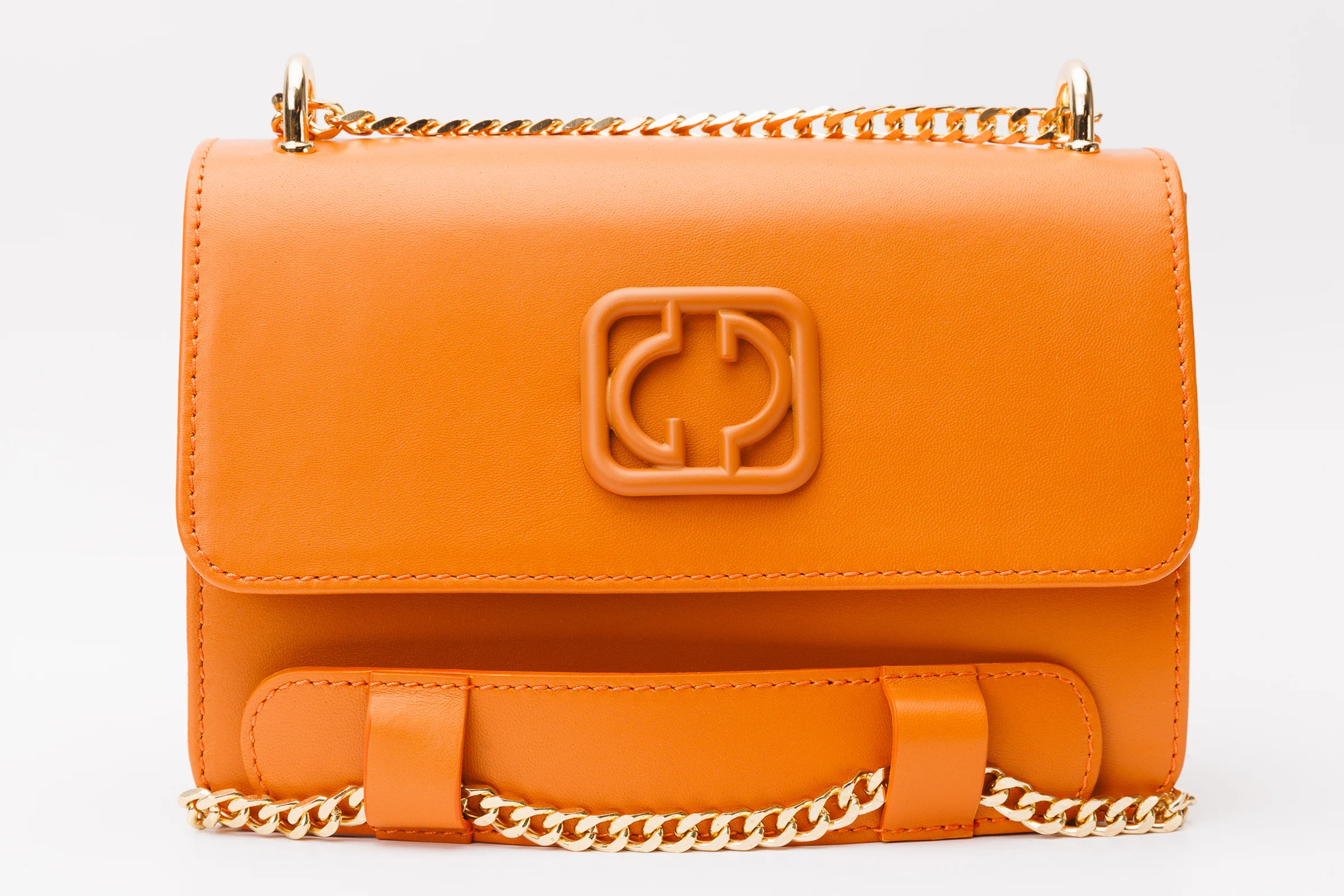 The Maneadero Orange Leather Handbag - Image 7