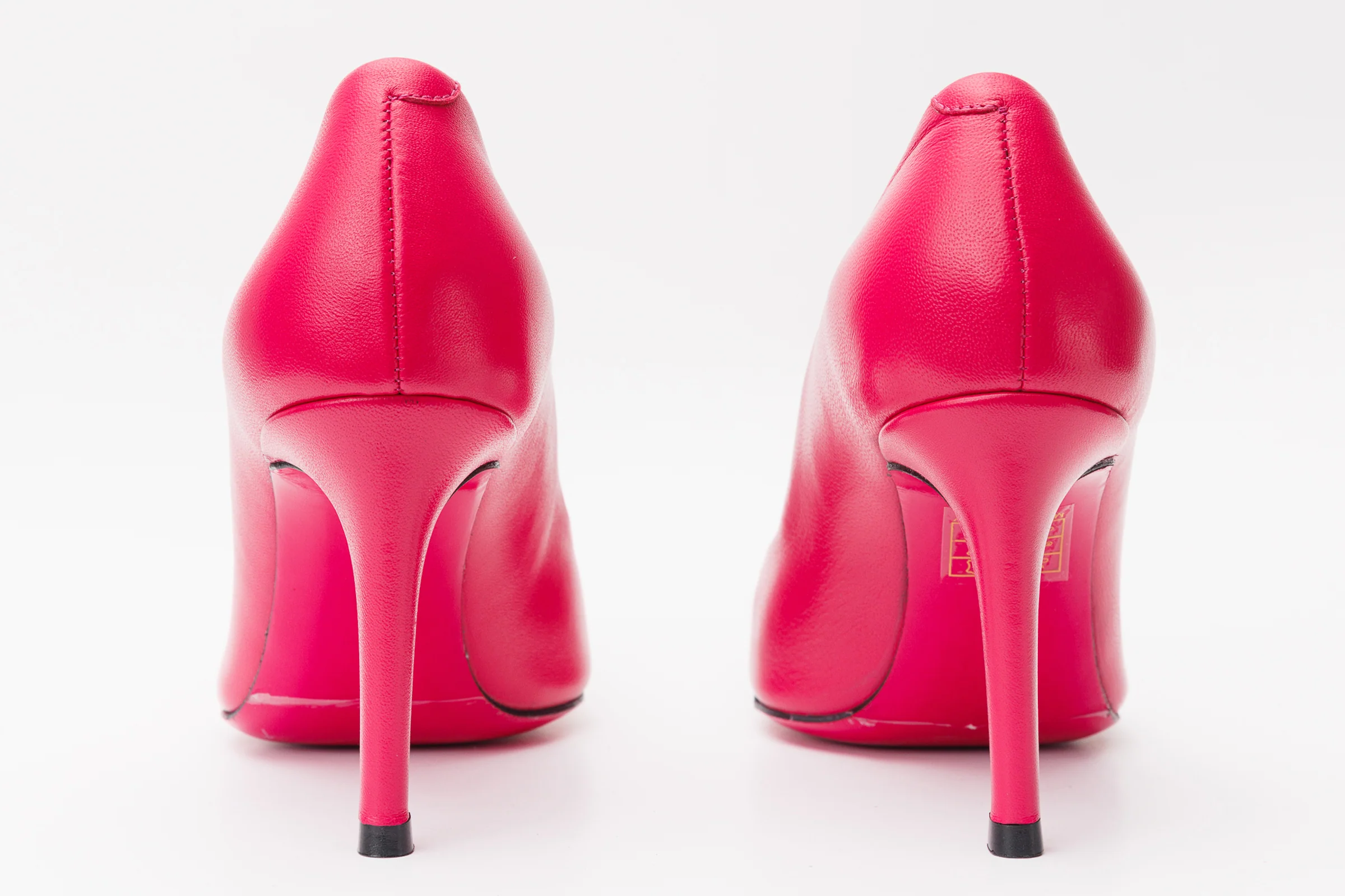 The Maneadero Pink Leather Pump Fuchsia Sole Women Shoe - Image 4