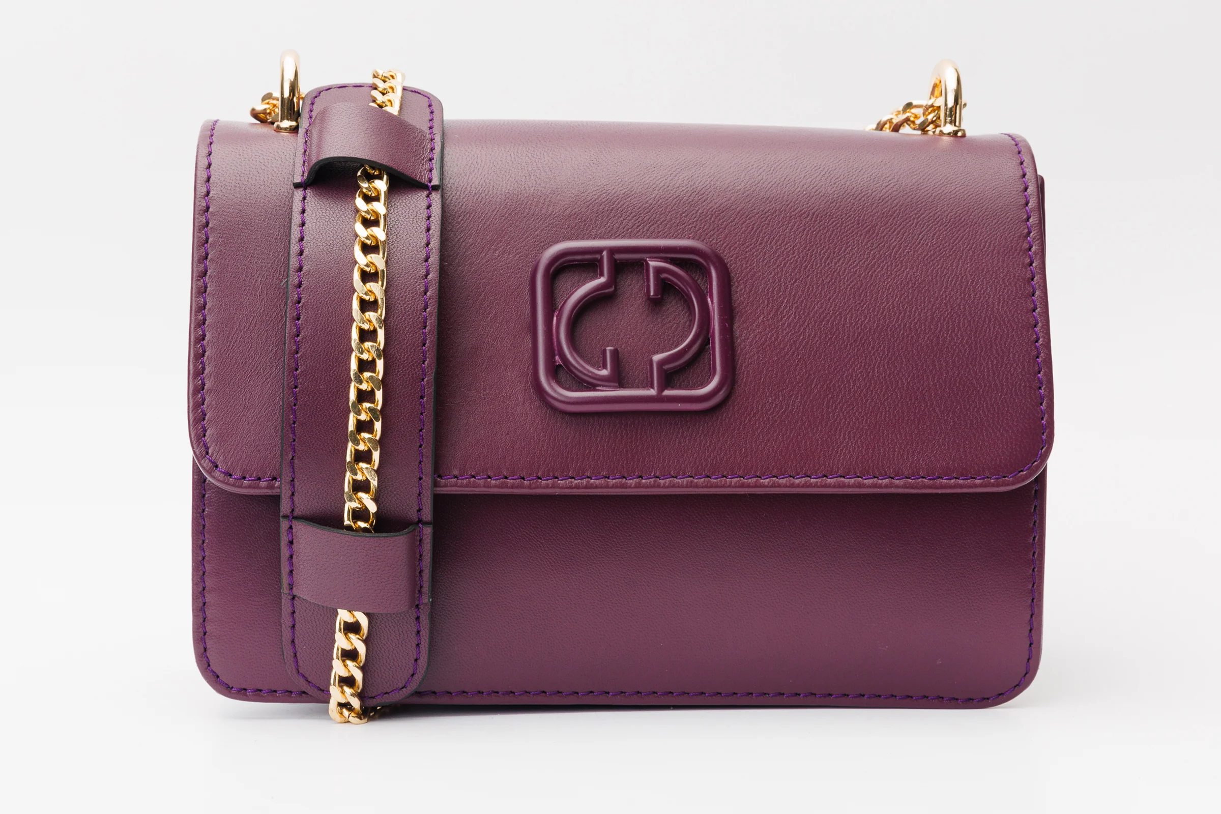 The Maneadero Purple Leather Handbag - Image 2
