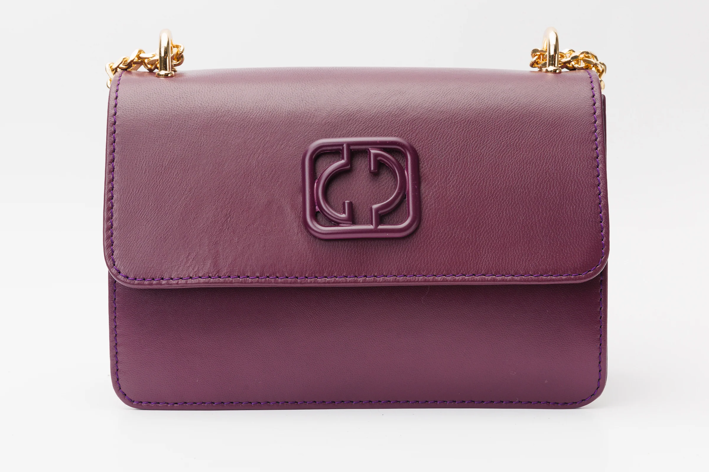 The Maneadero Purple Leather Handbag - Image 3