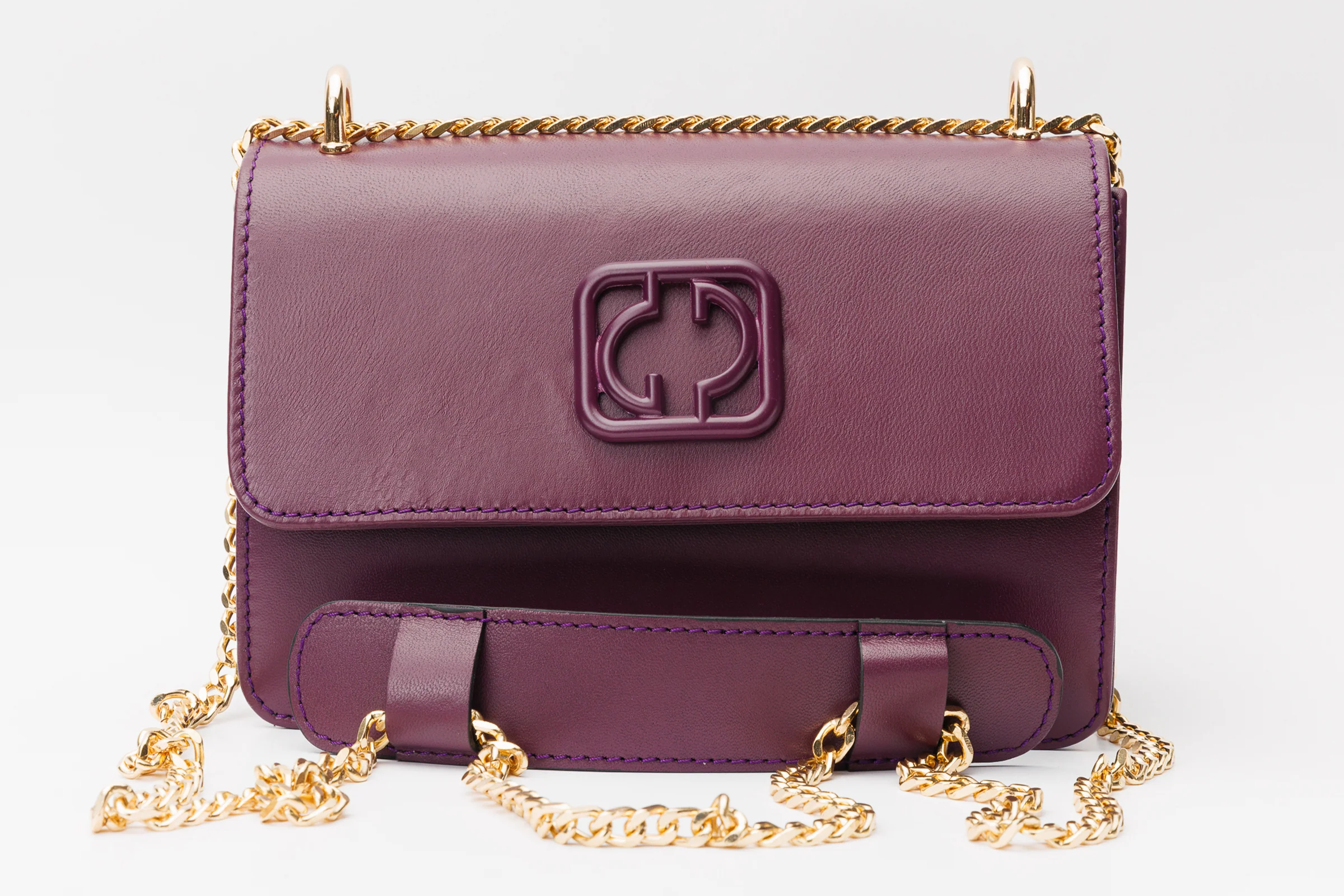 The Maneadero Purple Leather Handbag - Image 6