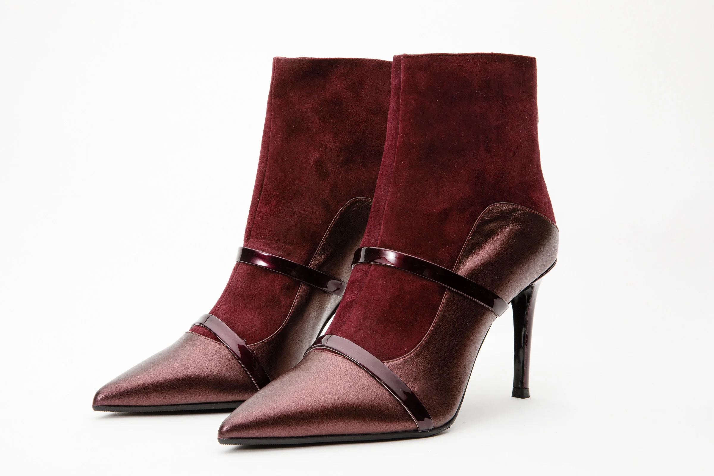 The Manila Burgundy Leather Ankle Women Boot - Image 3