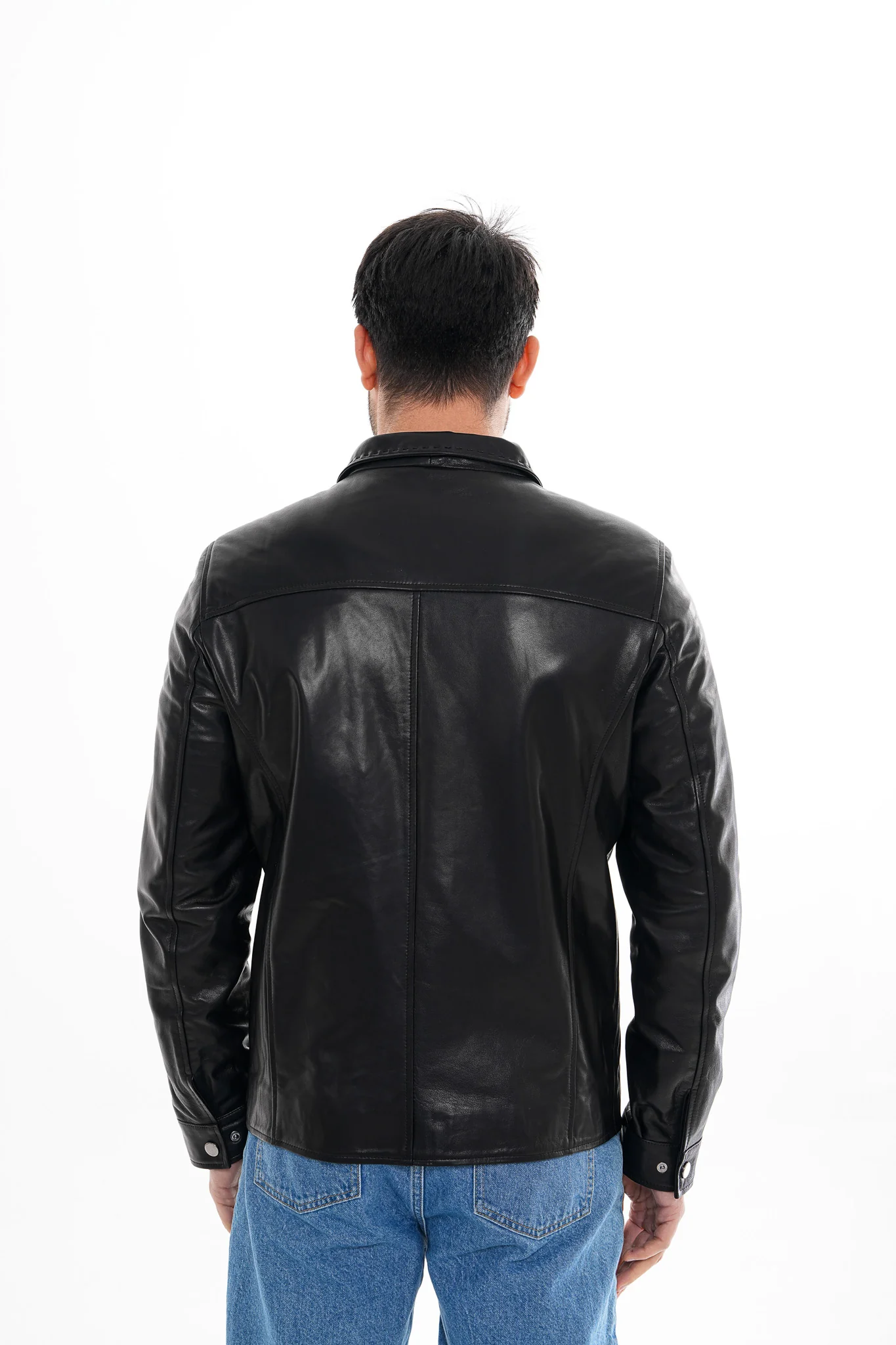 The Mantua Black Leather Jacket - Image 3