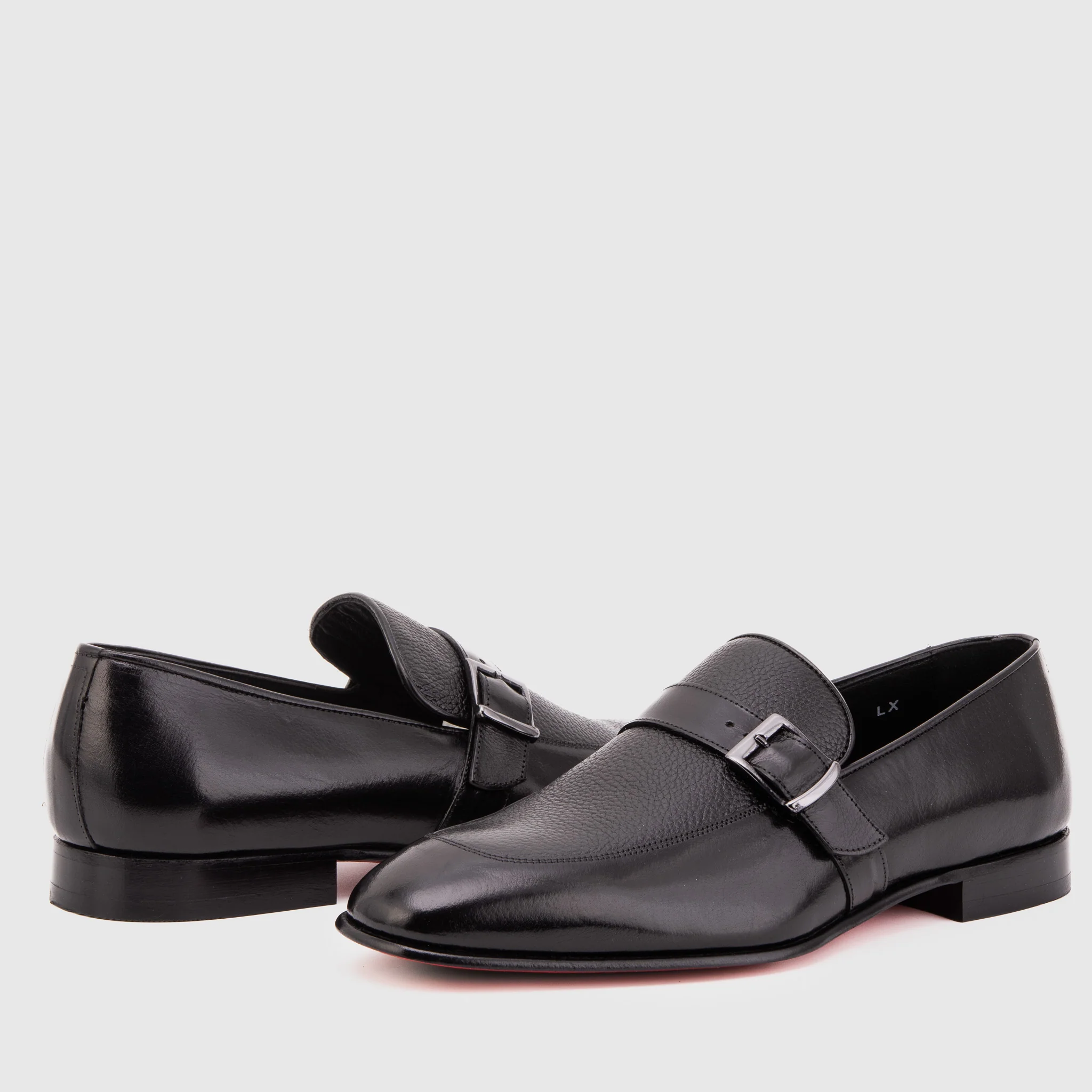 The Marquez Black Baby Buffalo & Deer Leather Loafer Men Shoe - Image 5