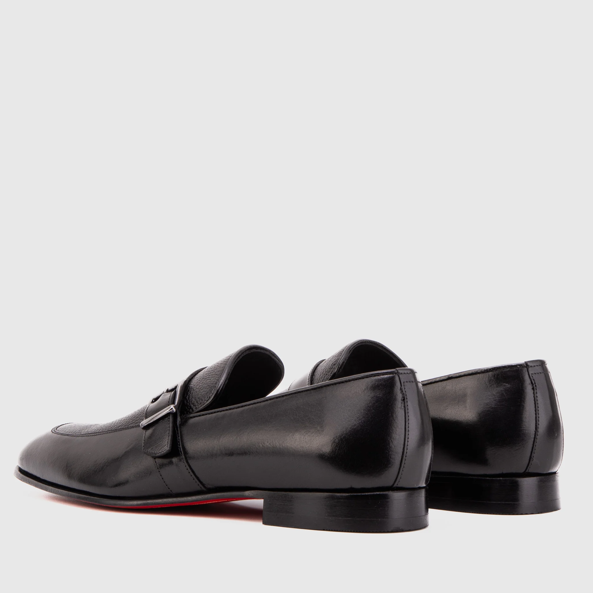 The Marquez Black Baby Buffalo & Deer Leather Loafer Men Shoe - Image 6