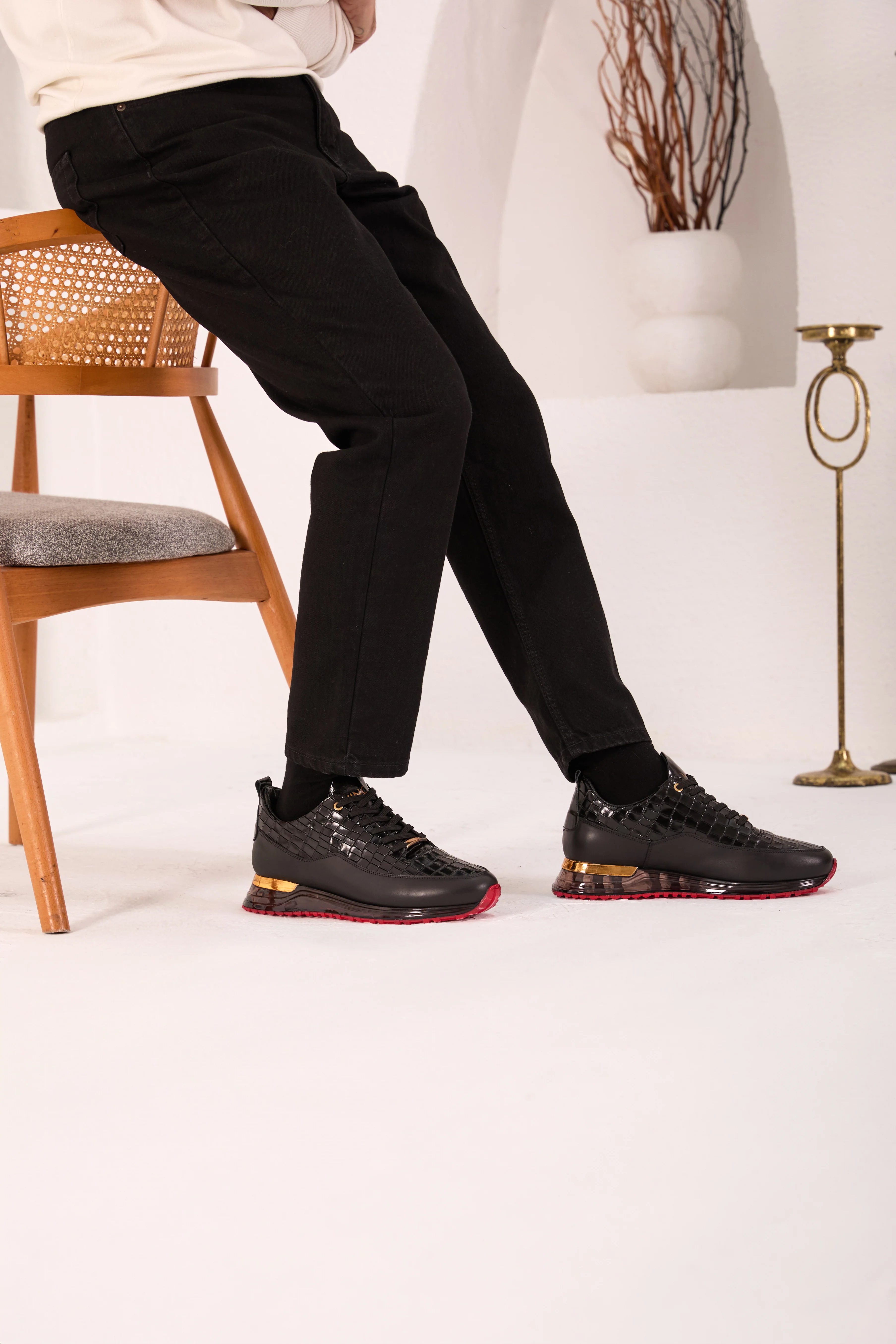 The Marseille Black Leather Men Sneaker - Image 2