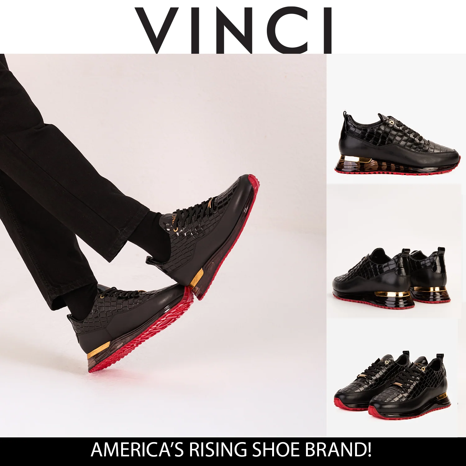 The Marseille Black Leather Men Sneaker - Image 4
