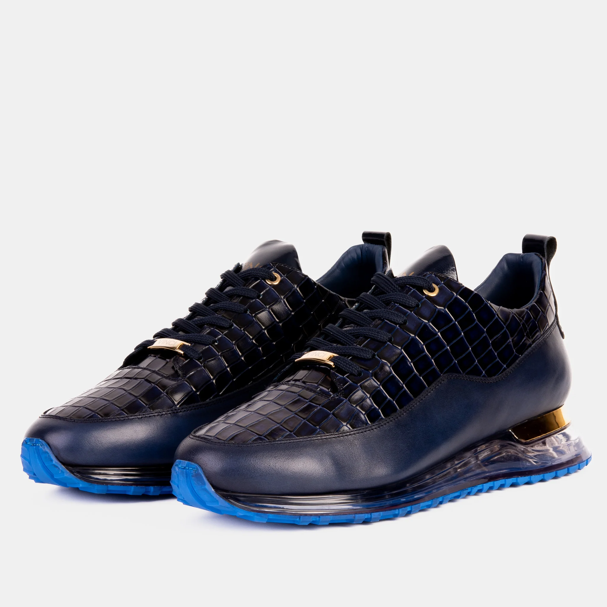 The Marseille Navy Blue Leather Men Sneaker - Image 2