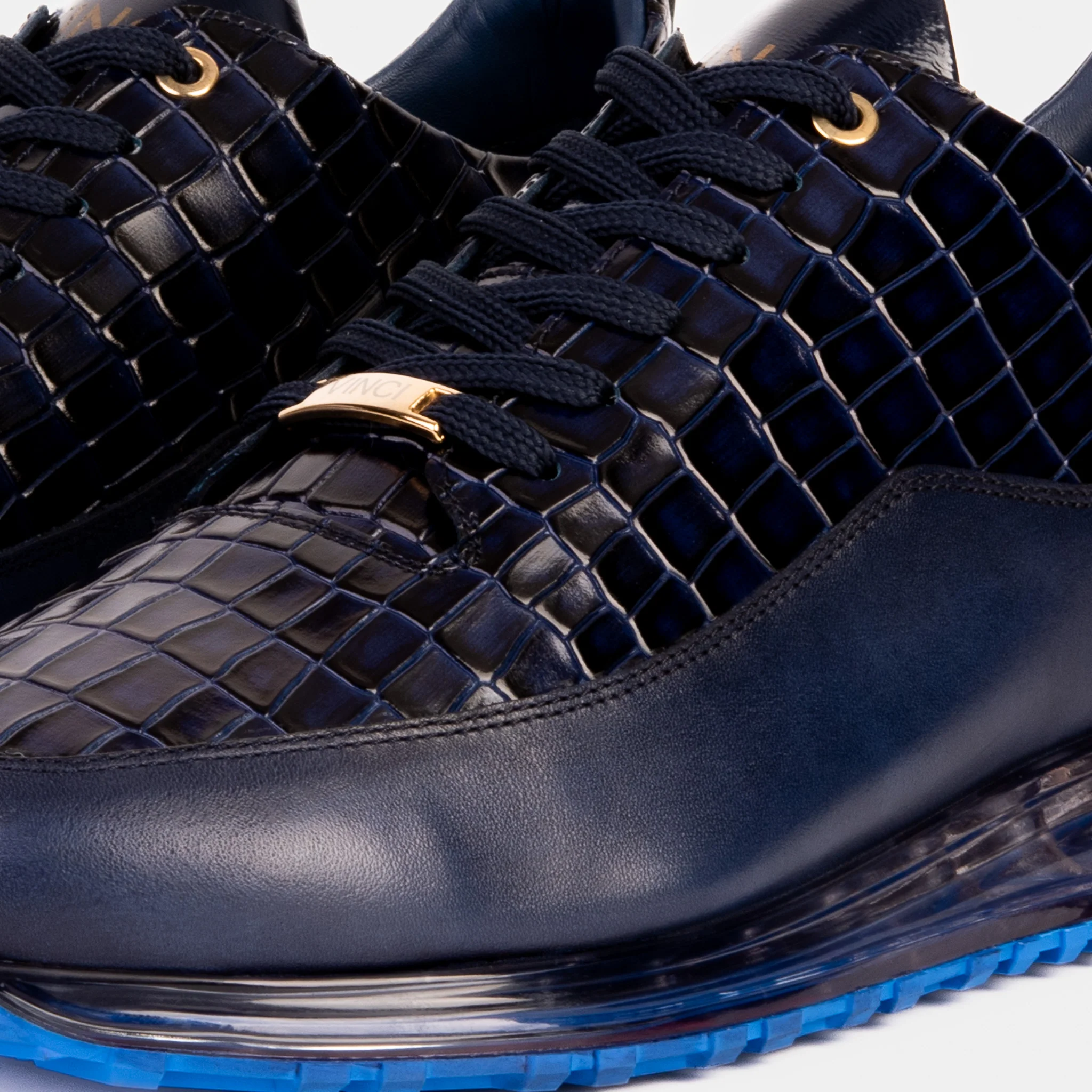 The Marseille Navy Blue Leather Men Sneaker - Image 7