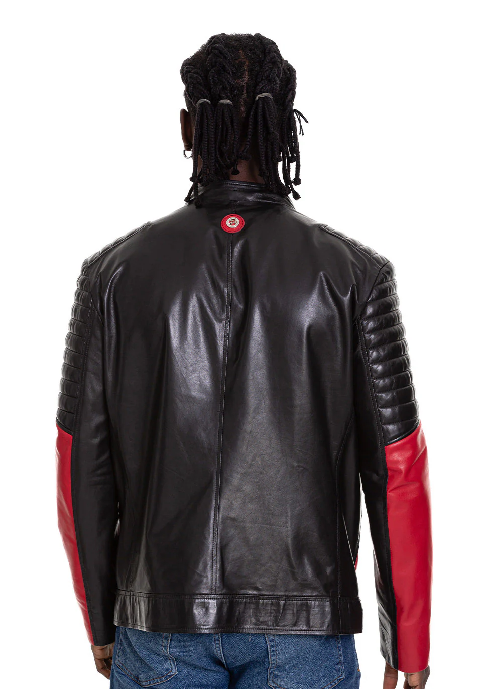 The Martos Black & Red Leather Men Jacket - Image 4