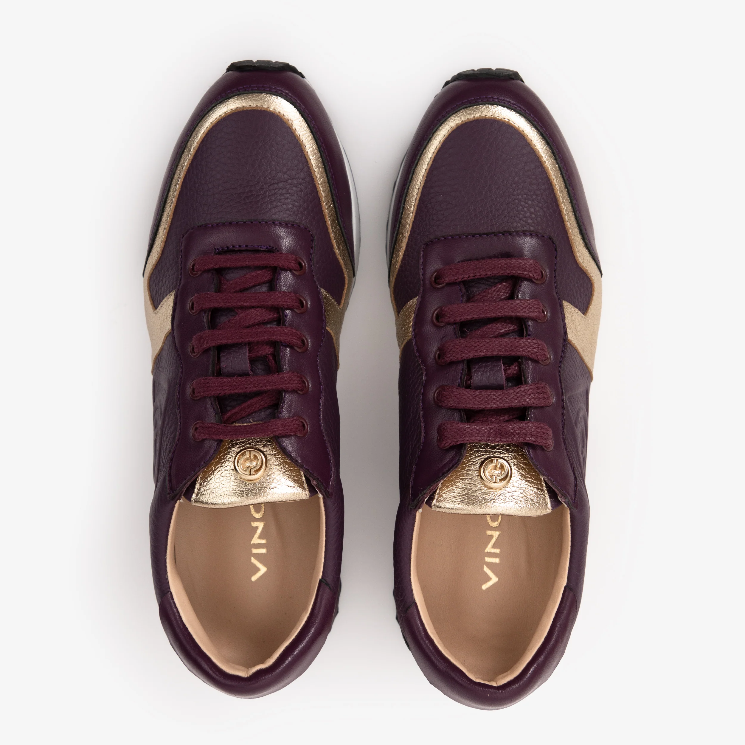The Masal Purple Leather Women Sneaker - Image 4