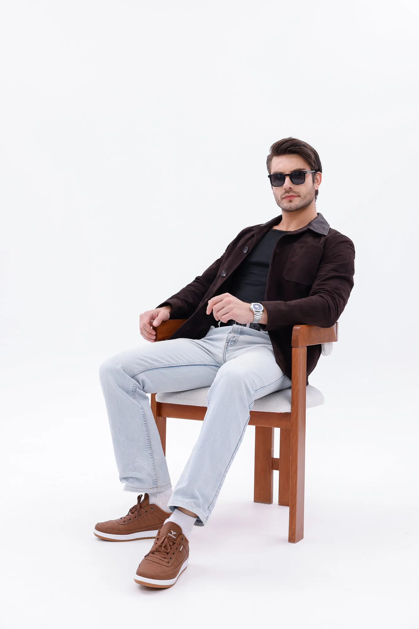 The Matera Suede Brown Leather Men Jacket - Image 10