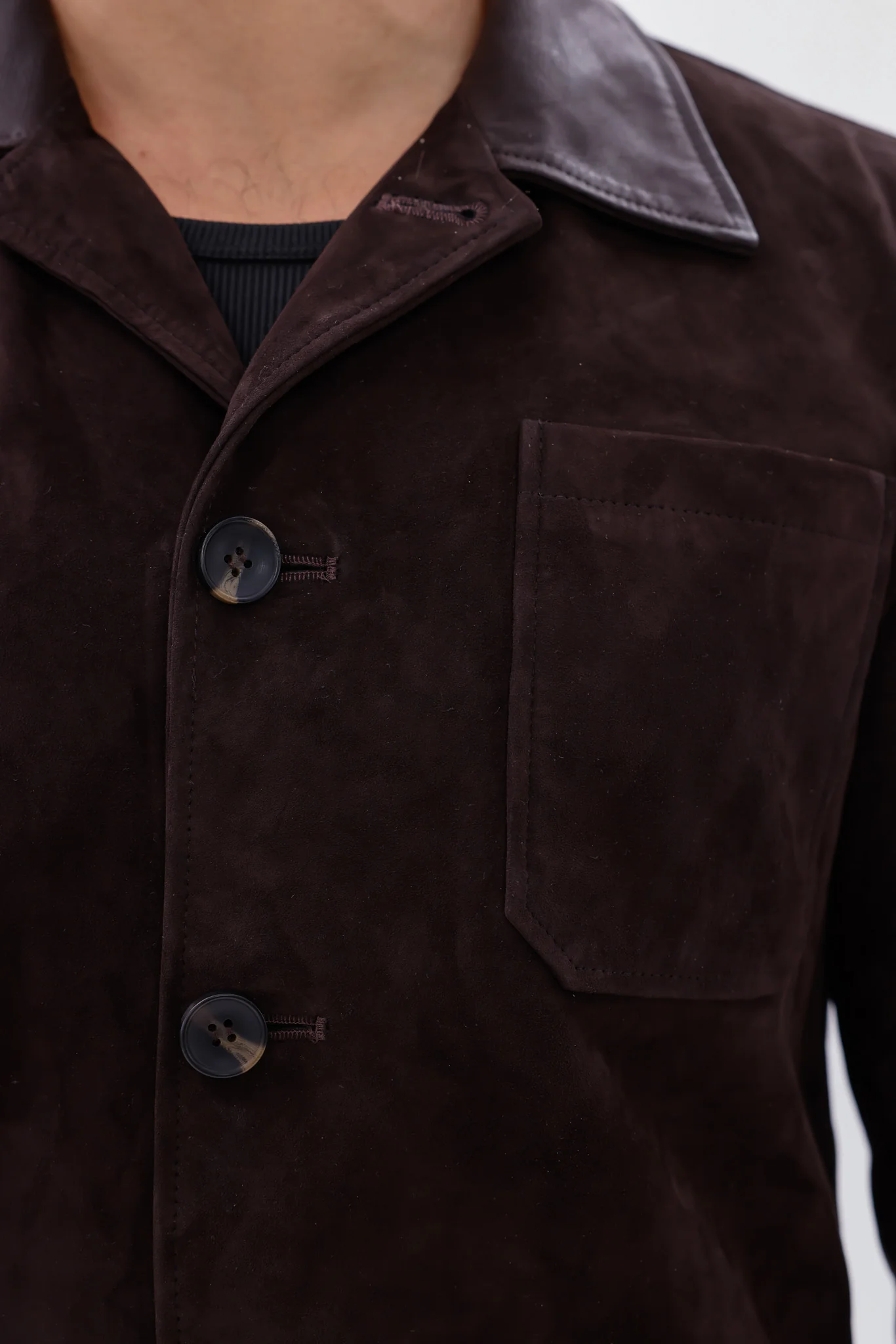 The Matera Suede Brown Leather Men Jacket - Image 4