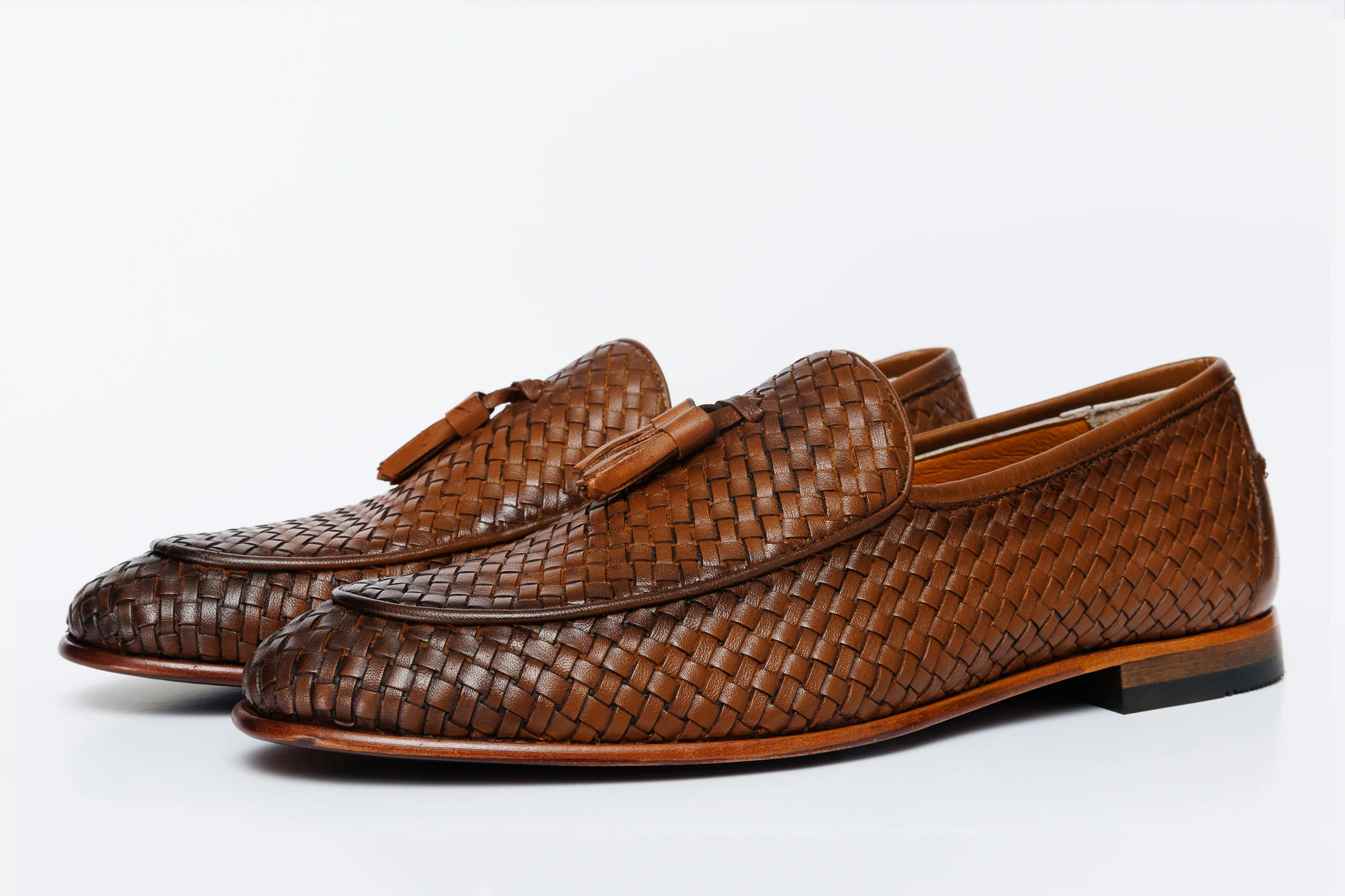 The Mclean Shoe Tan Woven Tassel Loafer Men  Shoe - Image 2