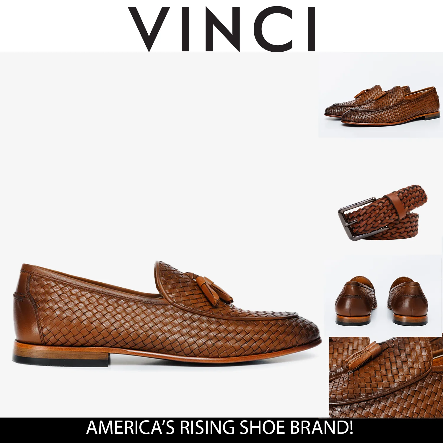 The Mclean Shoe Tan Woven Tassel Loafer Men  Shoe - Image 5