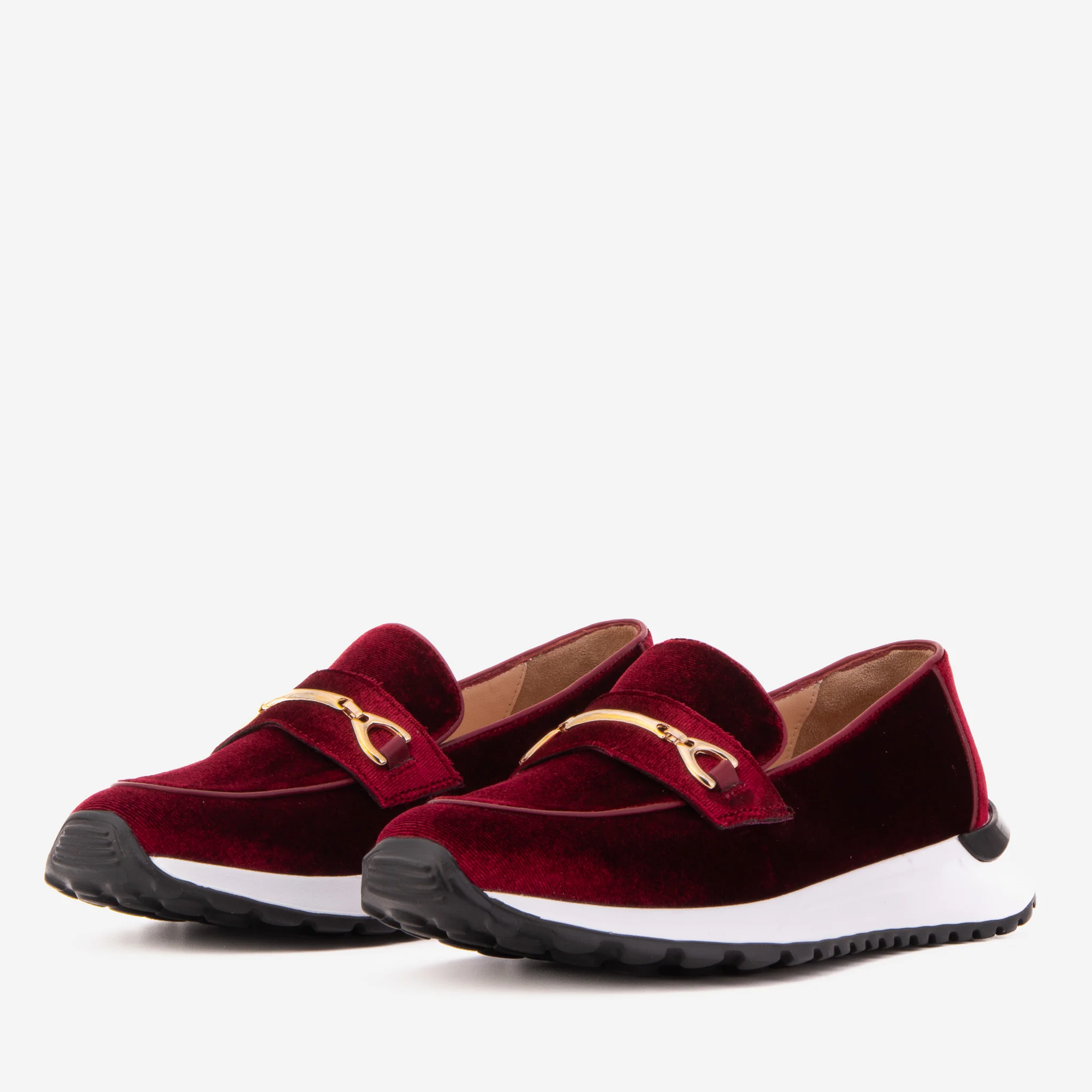 The Milan Burgundy Leather Women Sneaker - Image 2