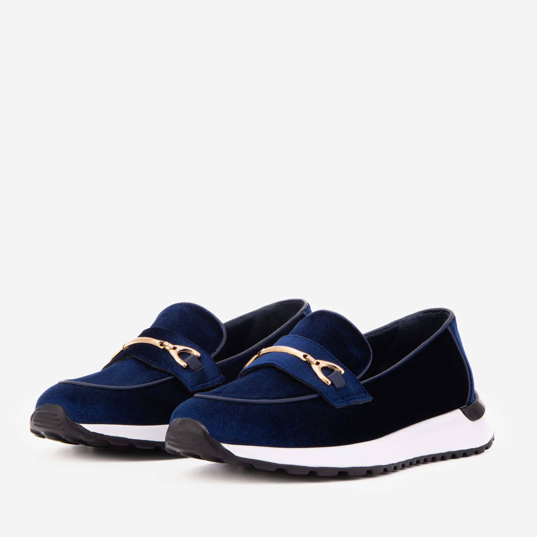 The Milan Navy Blue Leather Women Sneaker - Image 2