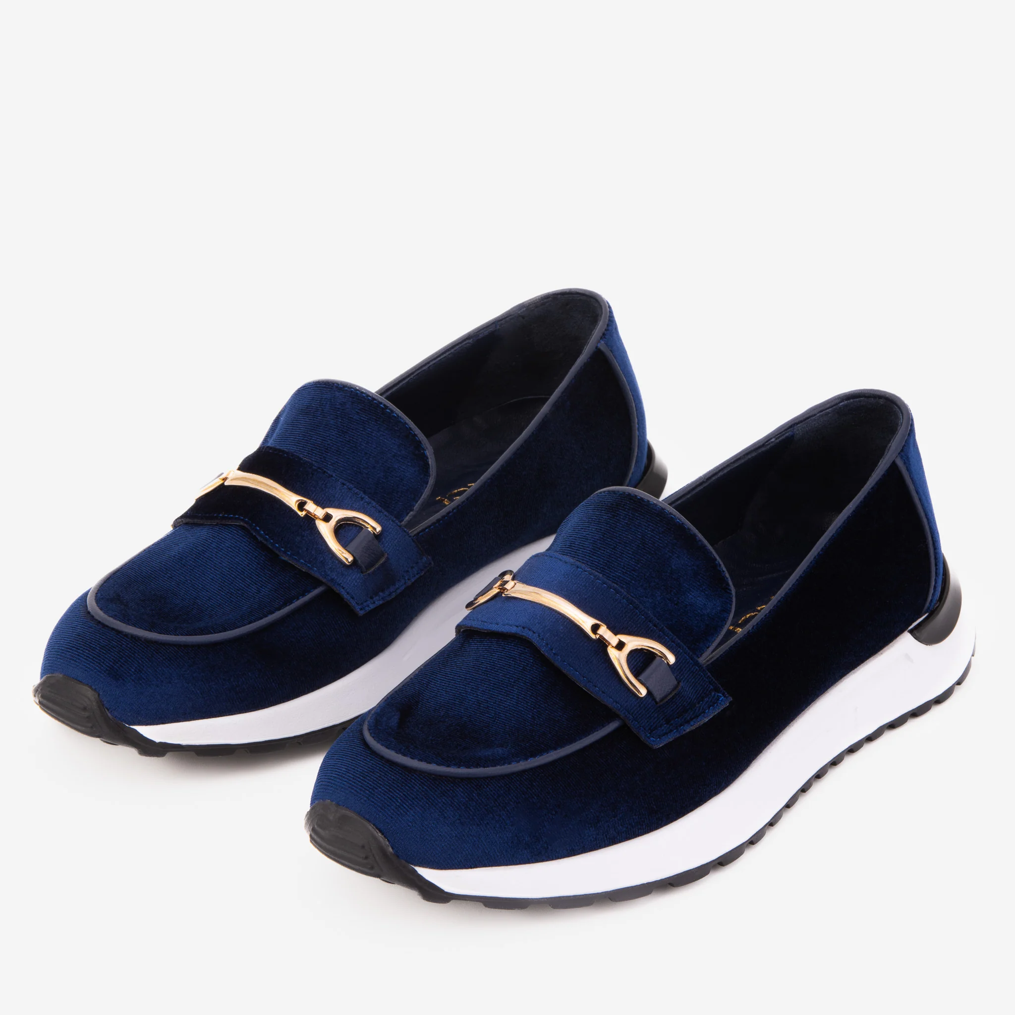 The Milan Navy Blue Leather Women Sneaker - Image 5