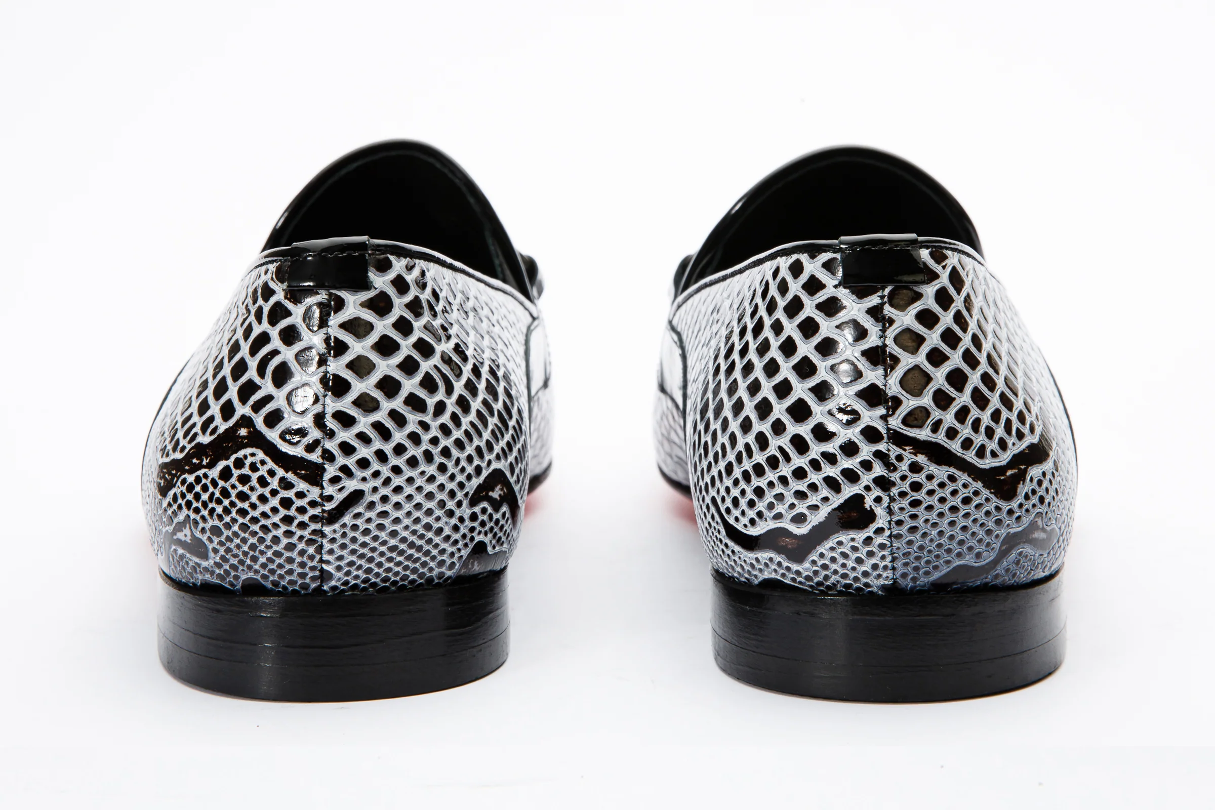 The Milano Black/White Shoe Bit Loafer Men  shoe - Image 3