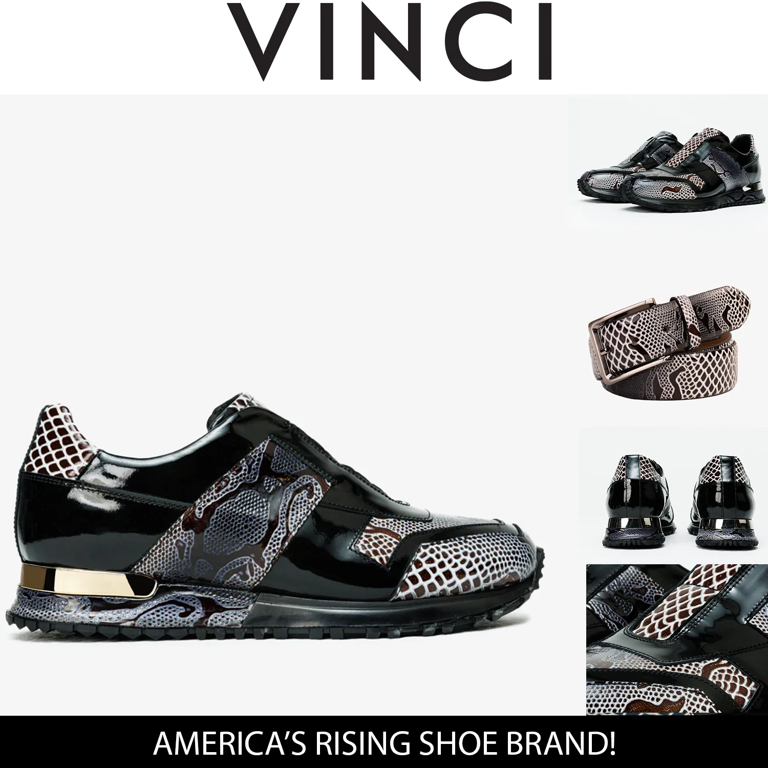 The Milano Snk Black & White Leather Men Sneaker - Image 5