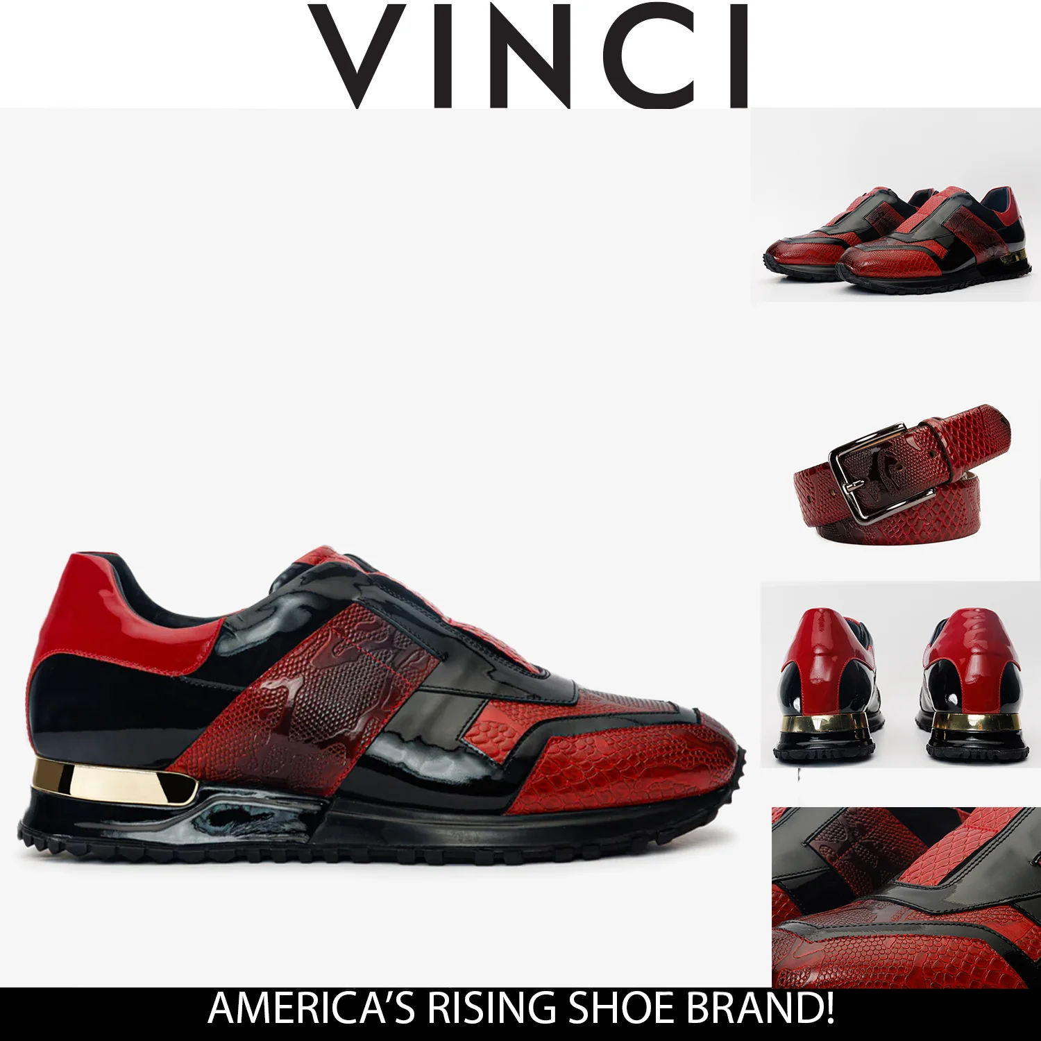 The Milano Snk Red Leather Men Sneaker - Image 5