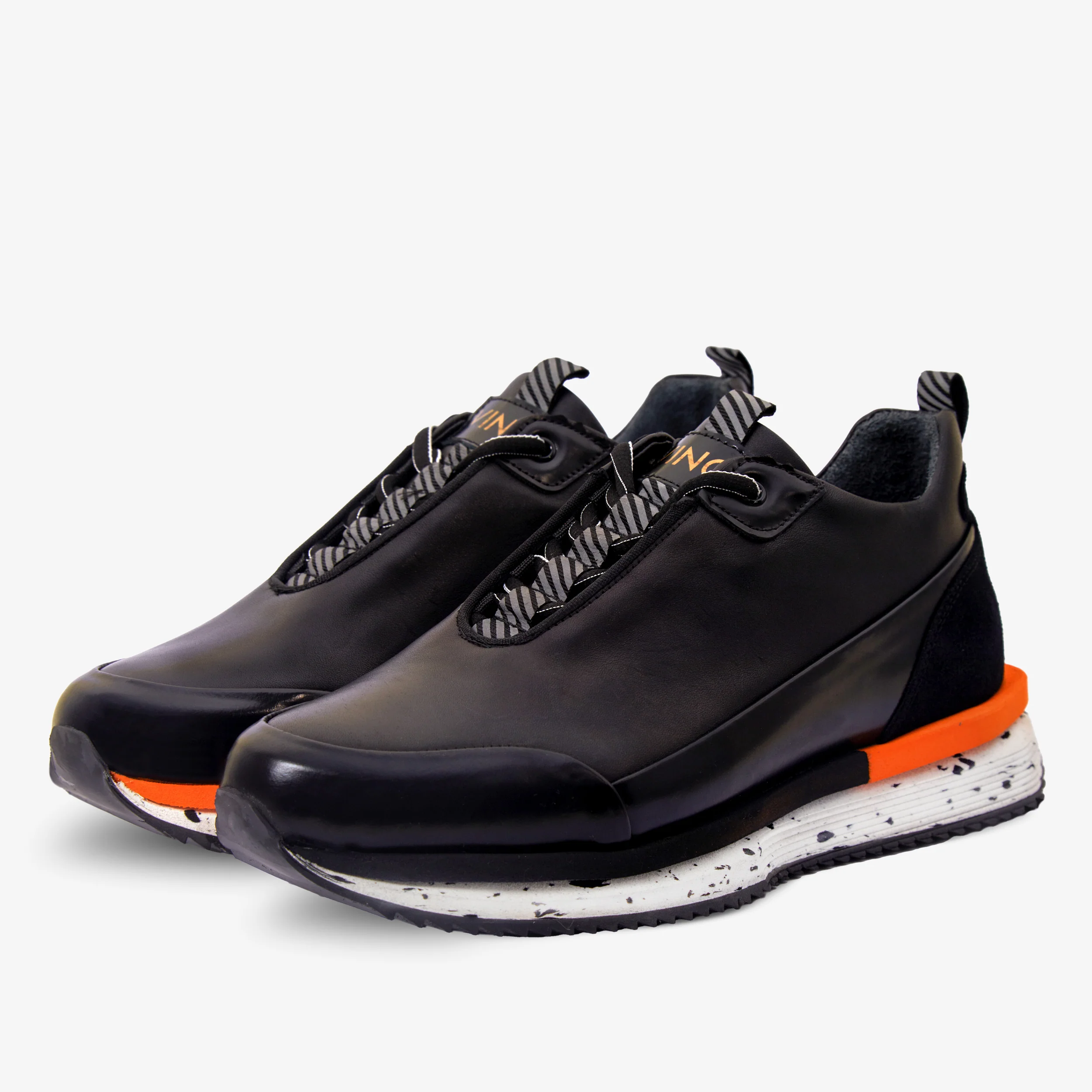 The Milford  Black  Leather Men Sneaker - Image 2