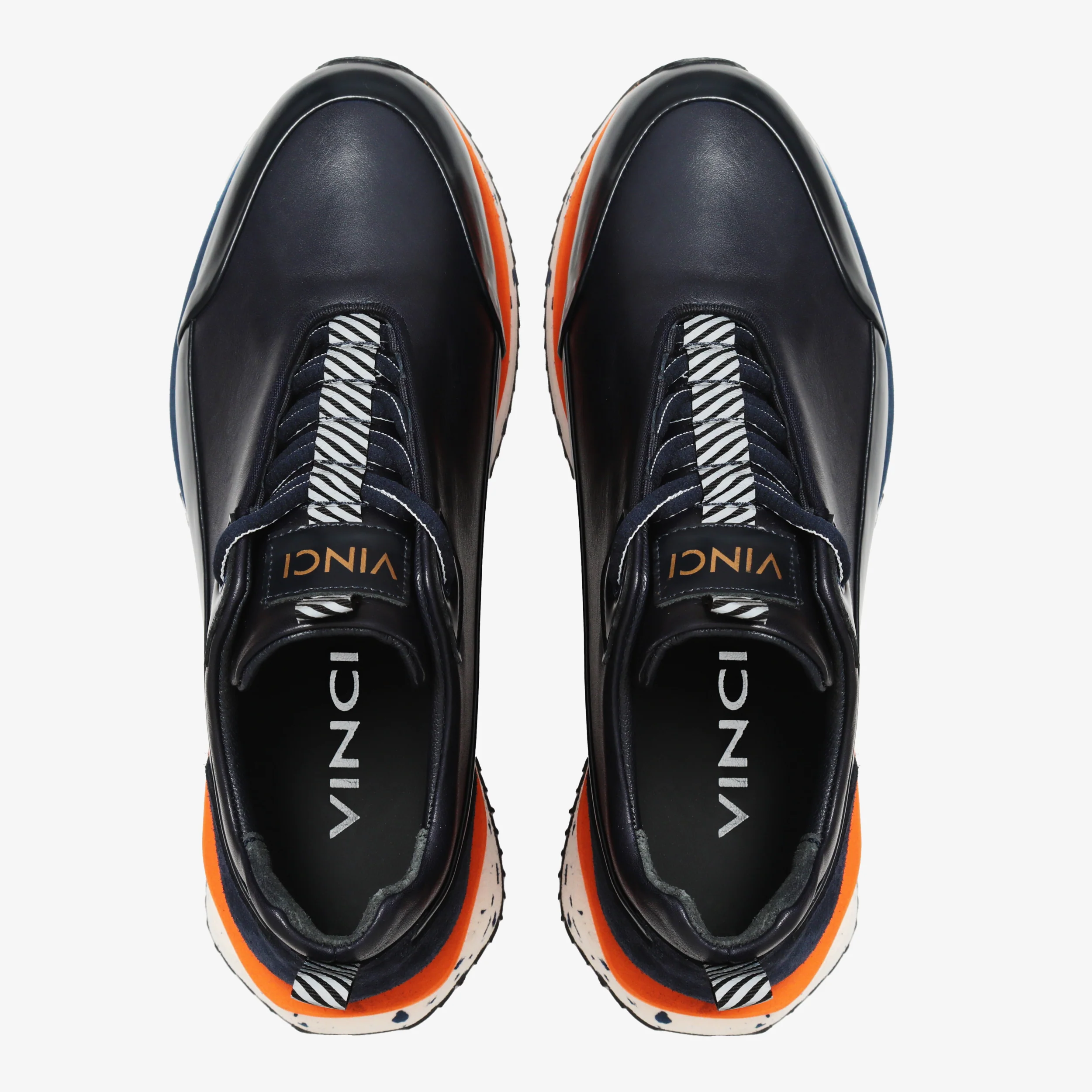 The Milford Navy Blue Leather Men Sneaker - Image 3