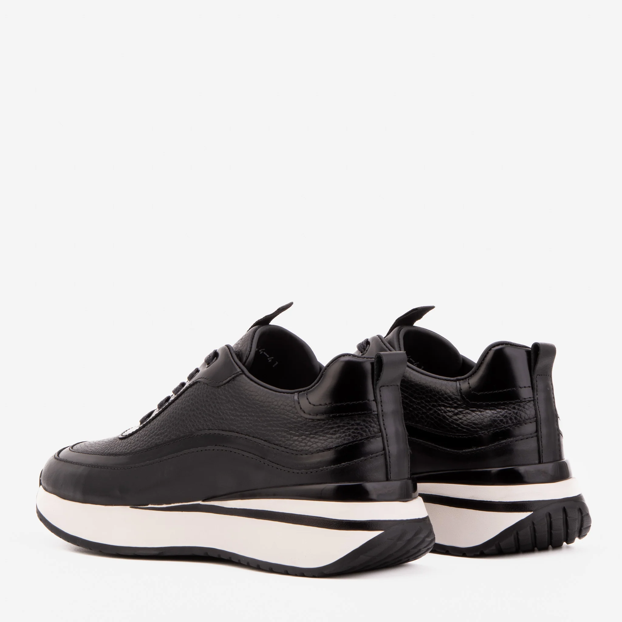 The Modena Black Leather Men Sneaker - Image 6