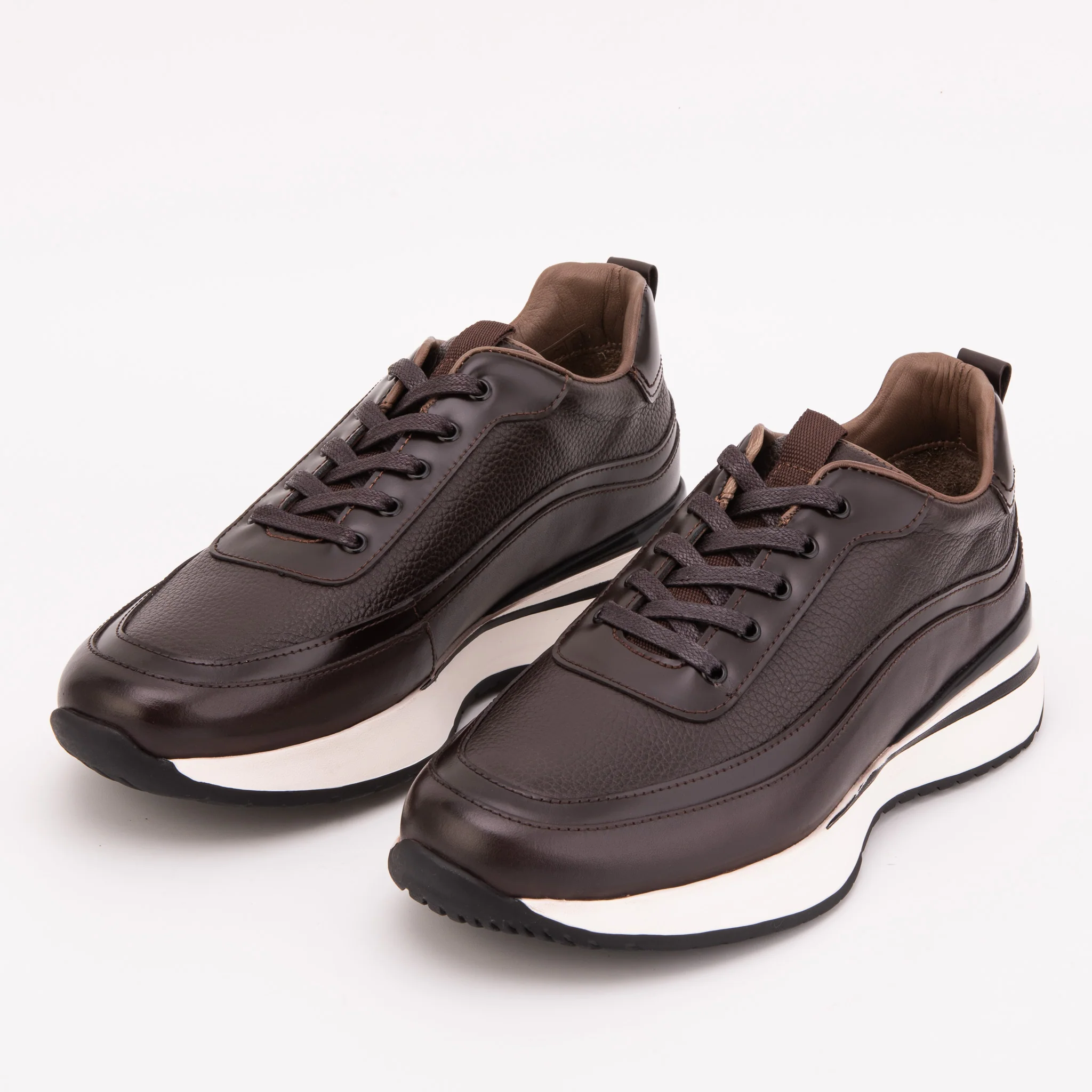 The Modena Brown Leather Men Sneaker - Image 3