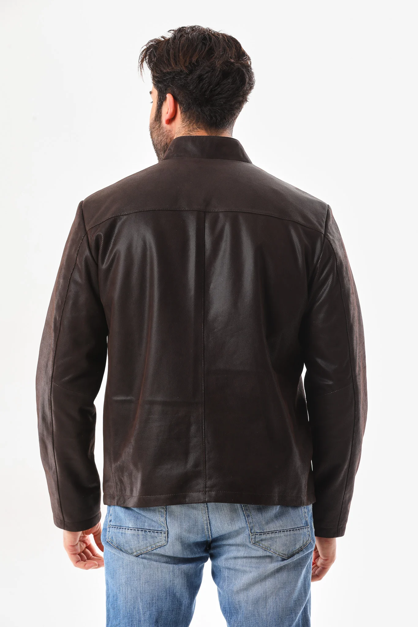 The Modena Matte Espresso Leather Men Jacket - Image 3