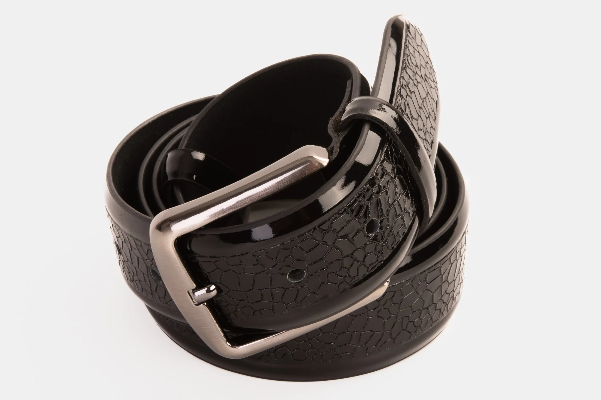 The Modica Black Patent Leather Belt - Image 3