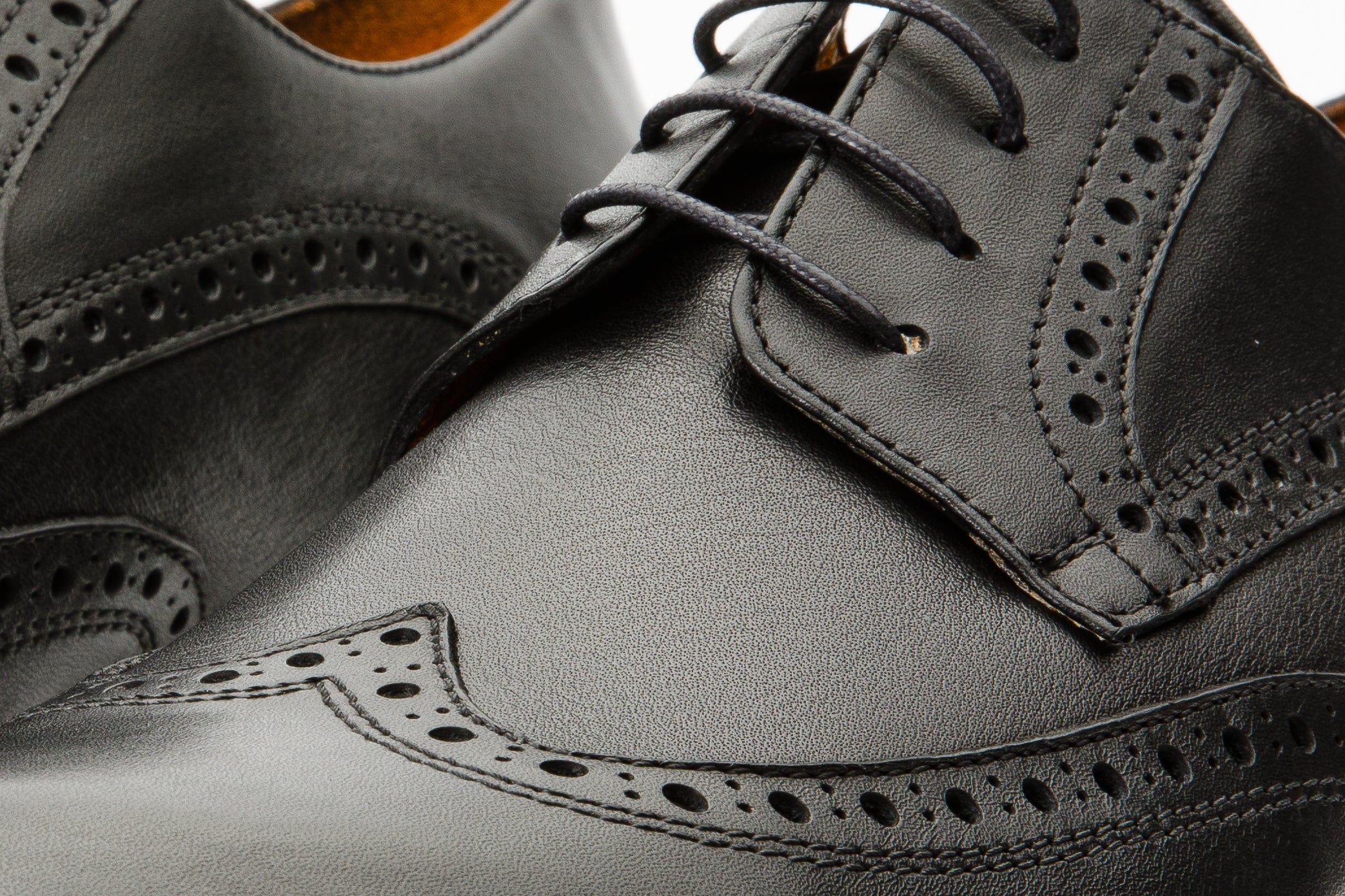 The Molise Black Wingtip Semi Brogue Derby Men  Shoe  Final Sale! - Image 5