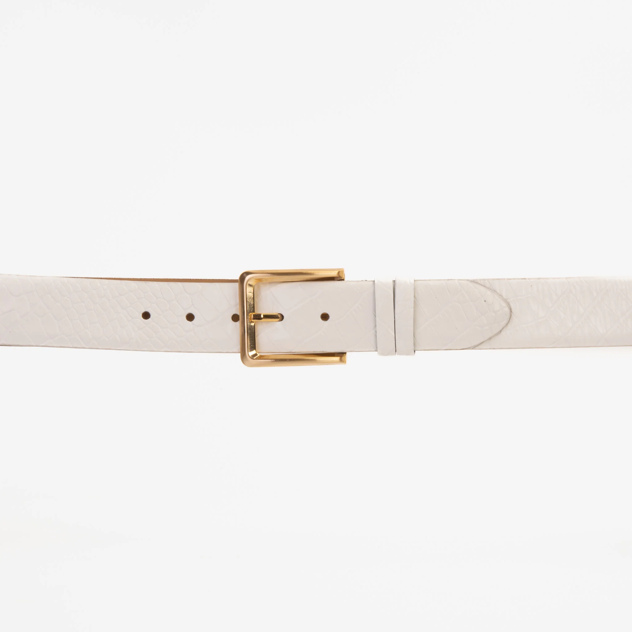 The Monaco White Leather Belt - Image 2