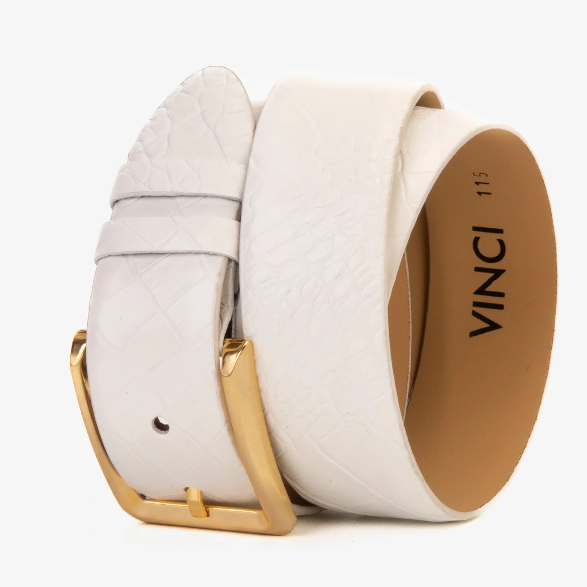 The Monaco White Leather Belt - Image 4