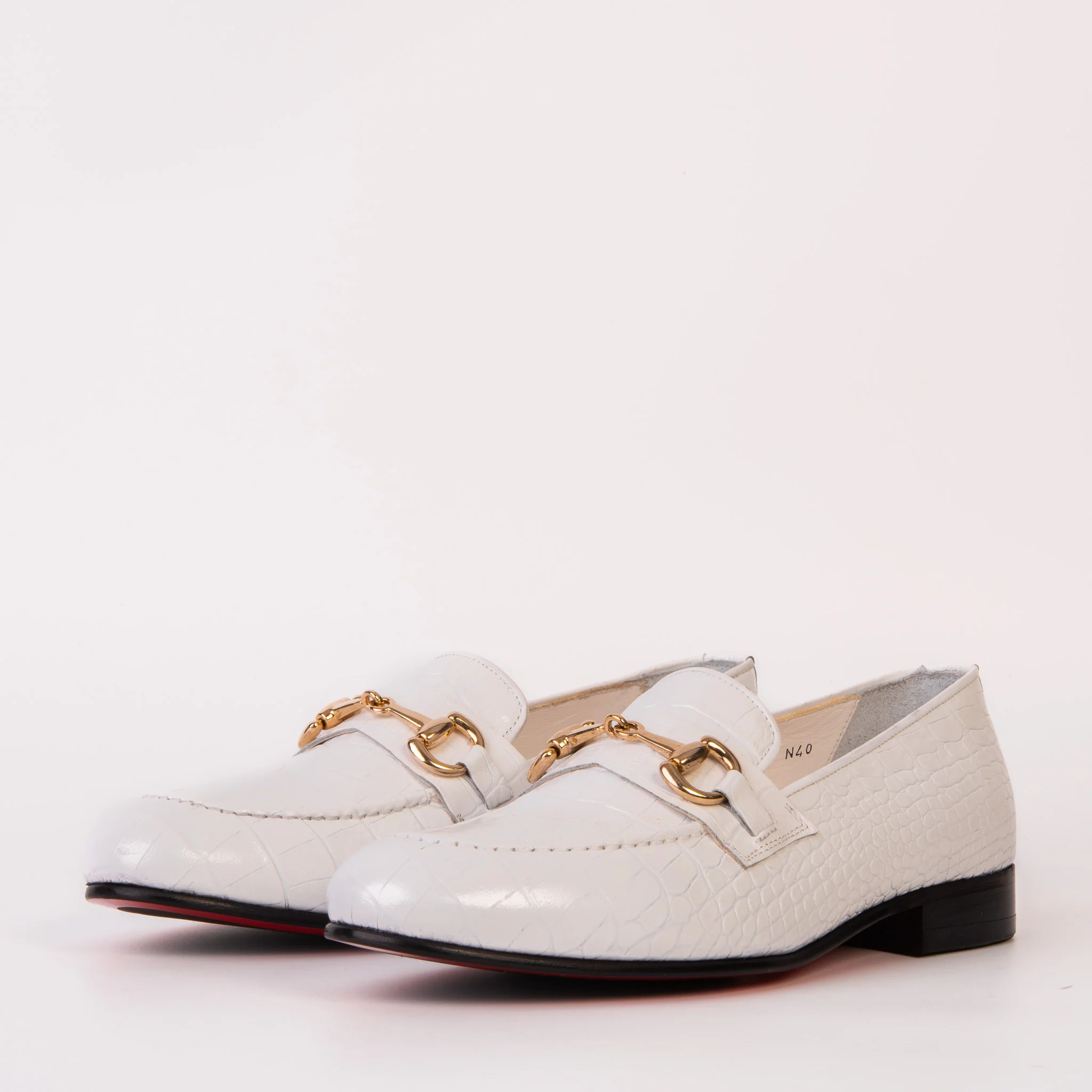 The Monaco White Leather Men Shoe Bit Loafer - Image 2