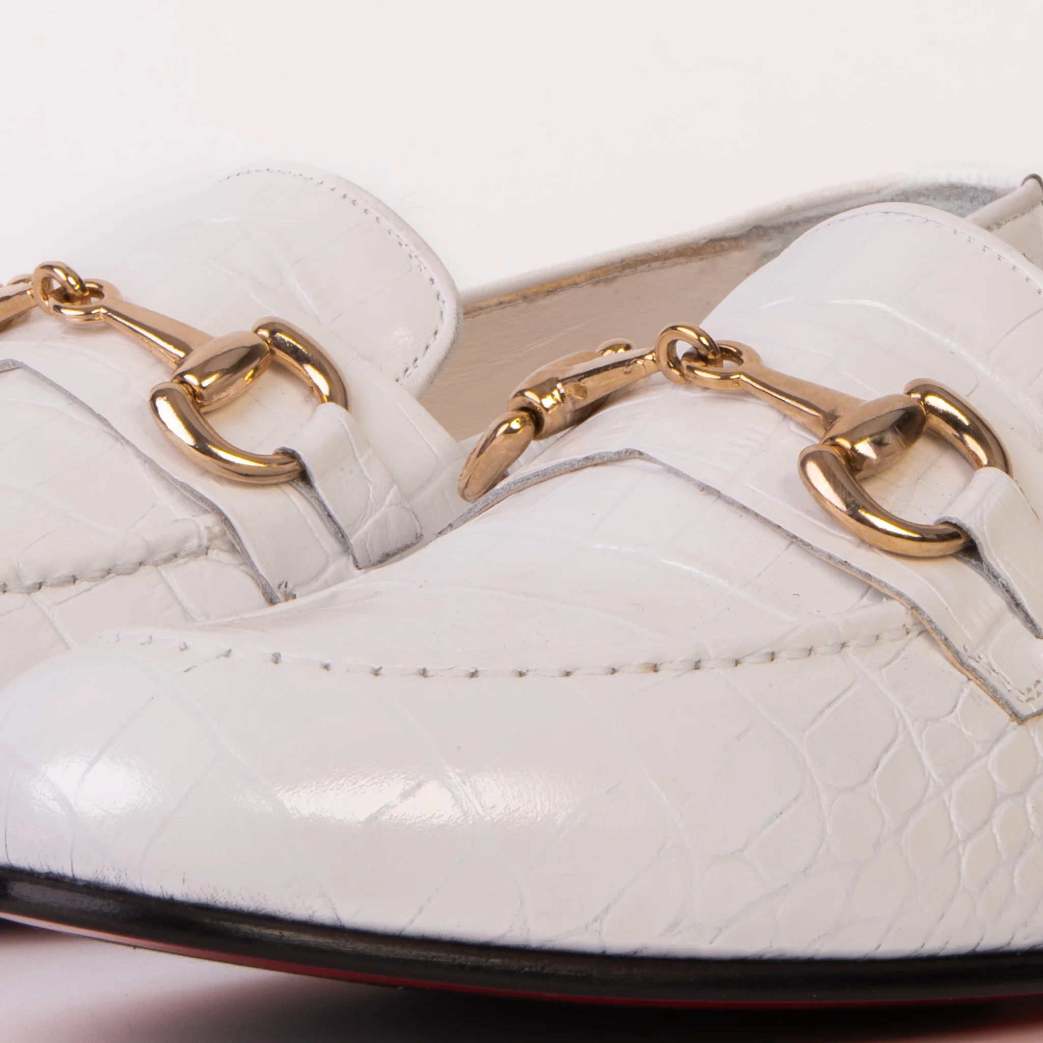 The Monaco White Leather Men Shoe Bit Loafer - Image 3
