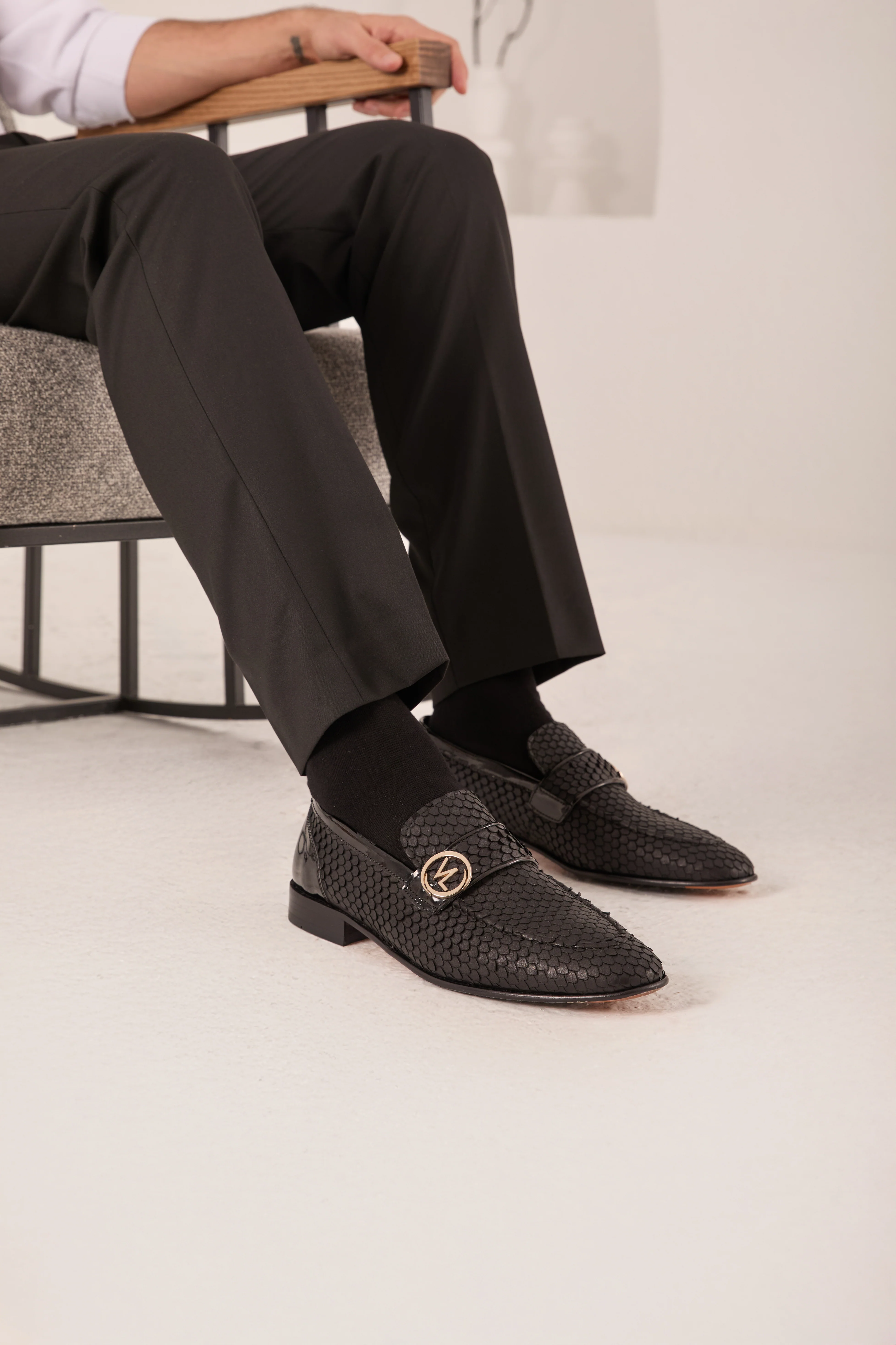 The Monarch Black Leather Men Dress Shoe - Image 11