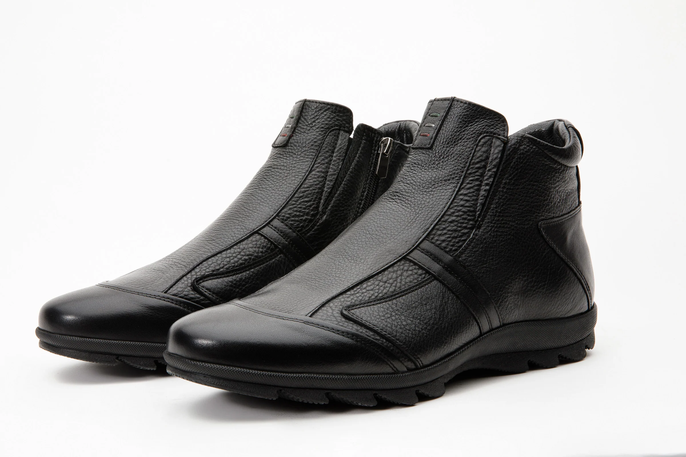 The Montreal Black Leather Casual Zip-Up Ankle Men Boot - Image 3
