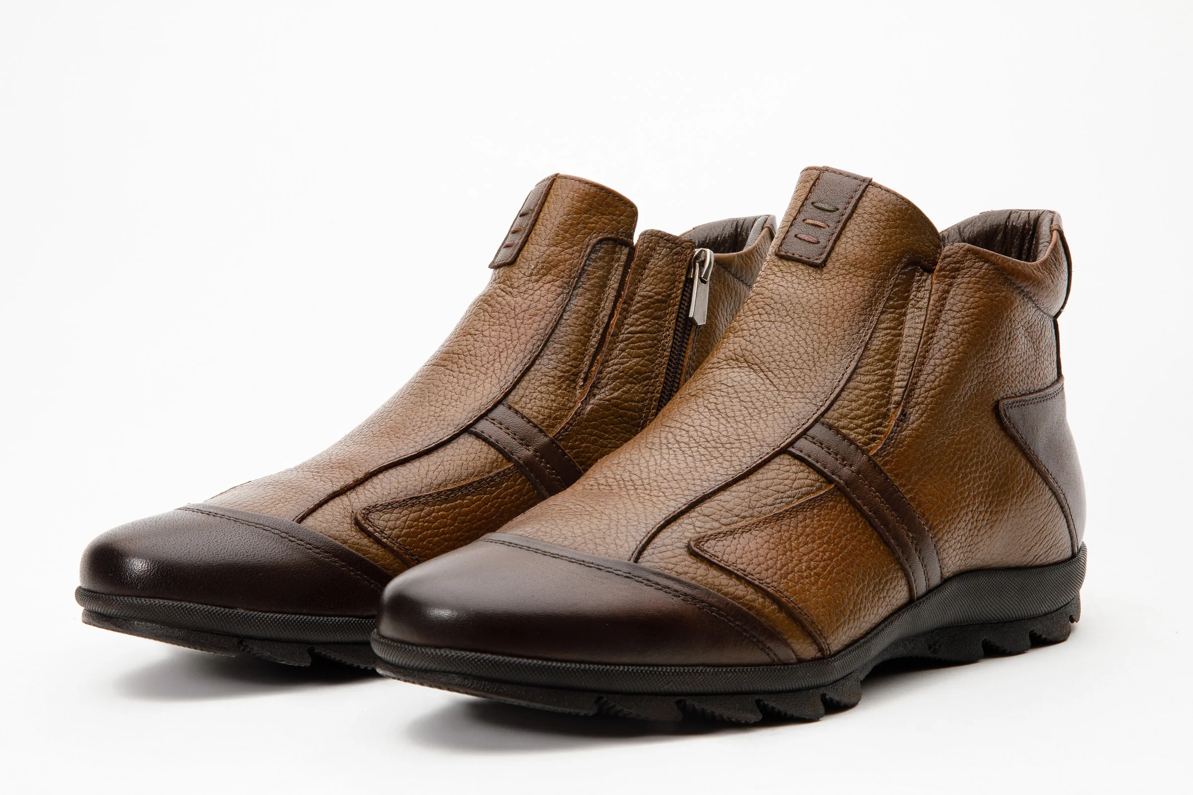 The Montreal Brown Leather Casual Zip-Up Ankle Men Boot - Image 2