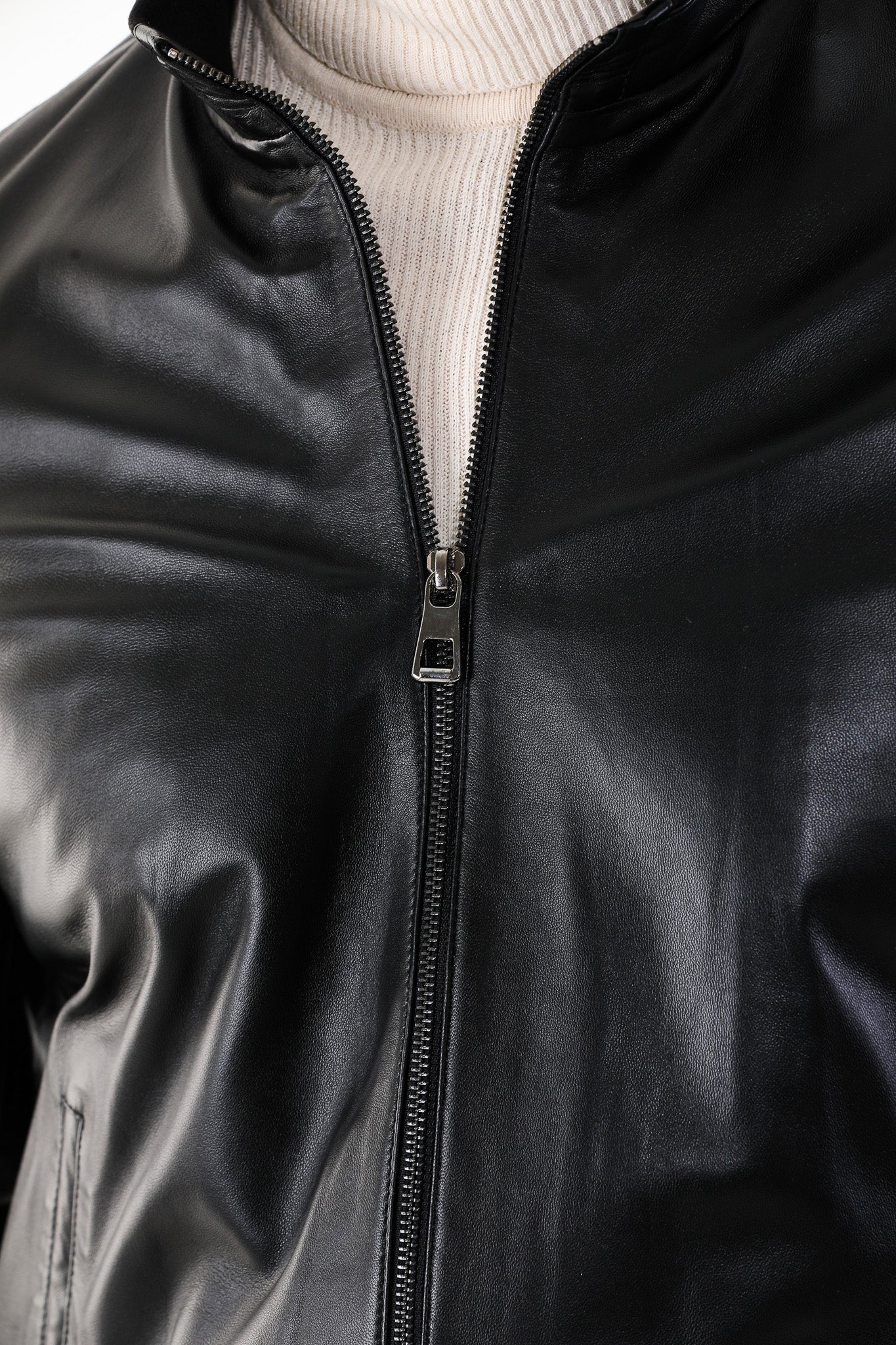 Monza Vintage Black Lambskin Men Leather Jacket - Image 3