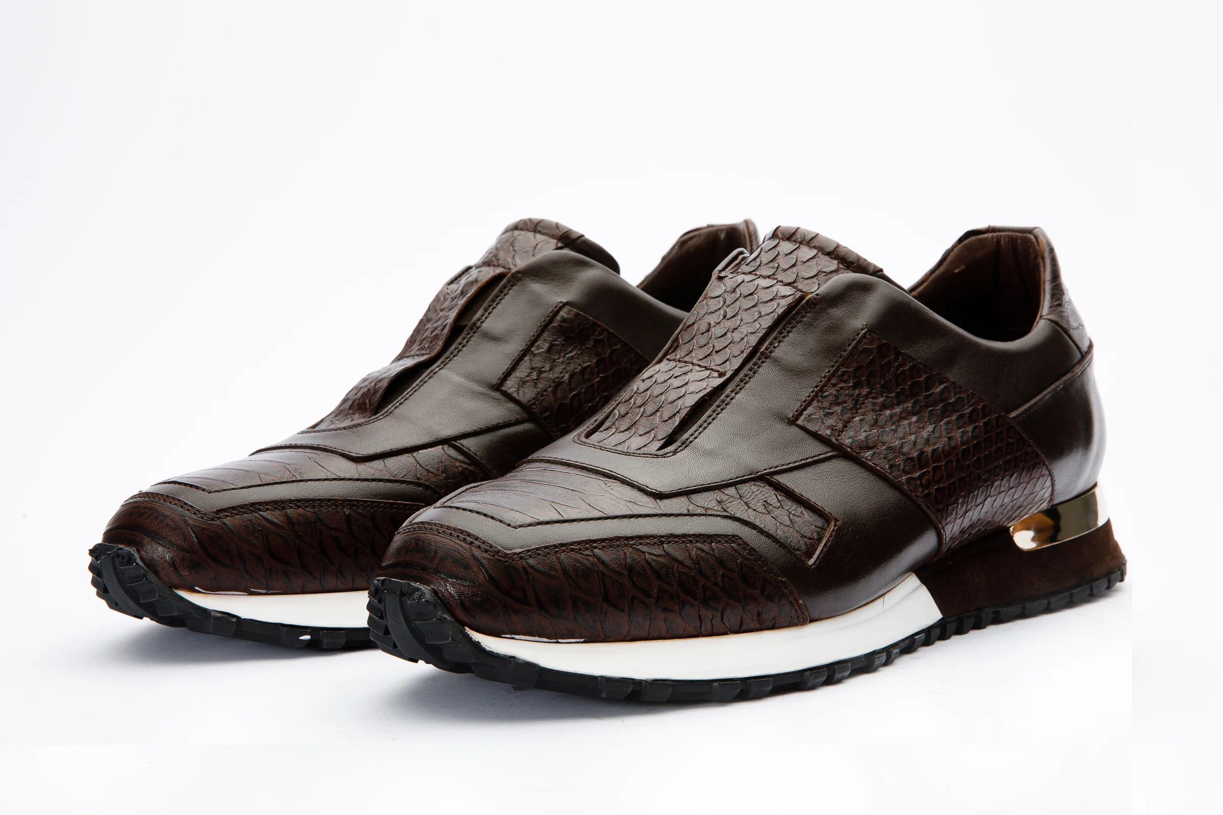 The Mugla Brown Snk Leather Men Sneaker Final Sale! - Image 2