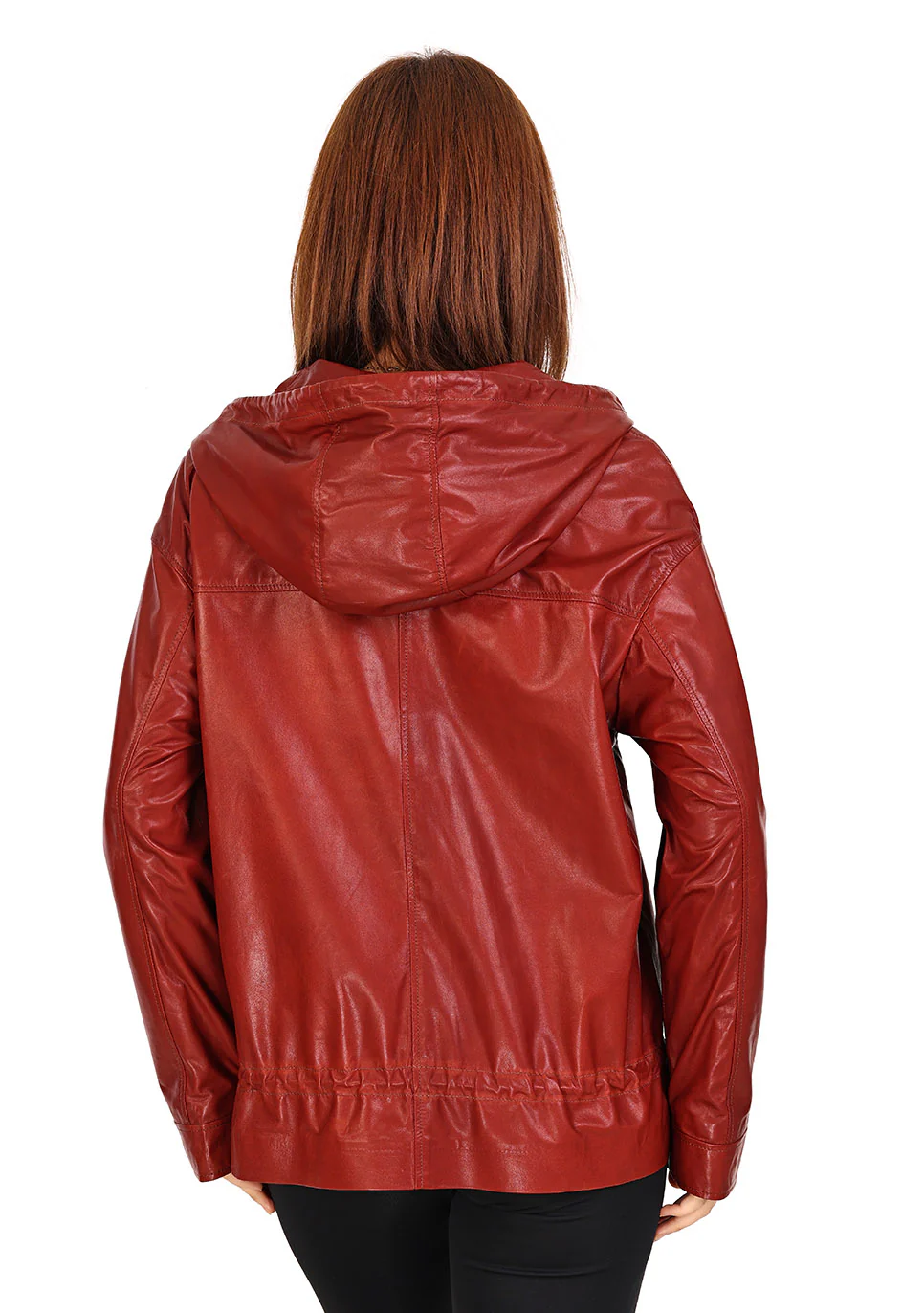 The Muncy Red Leather Women Jacket - Image 4