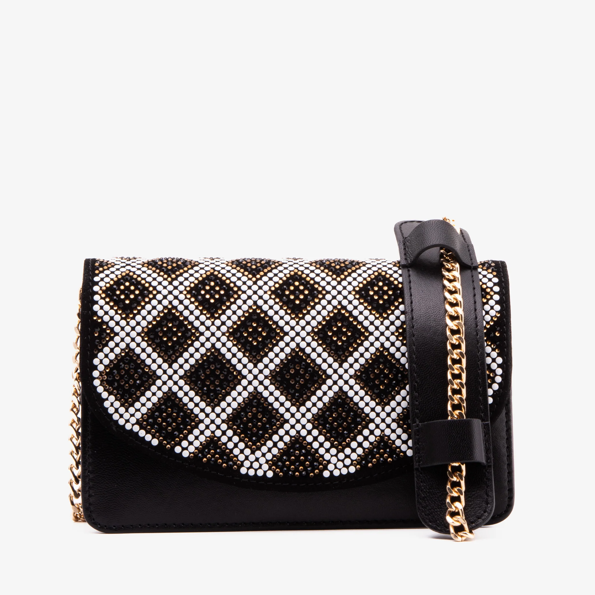 The Nampula Black Glitter Leather Handbag - Image 2